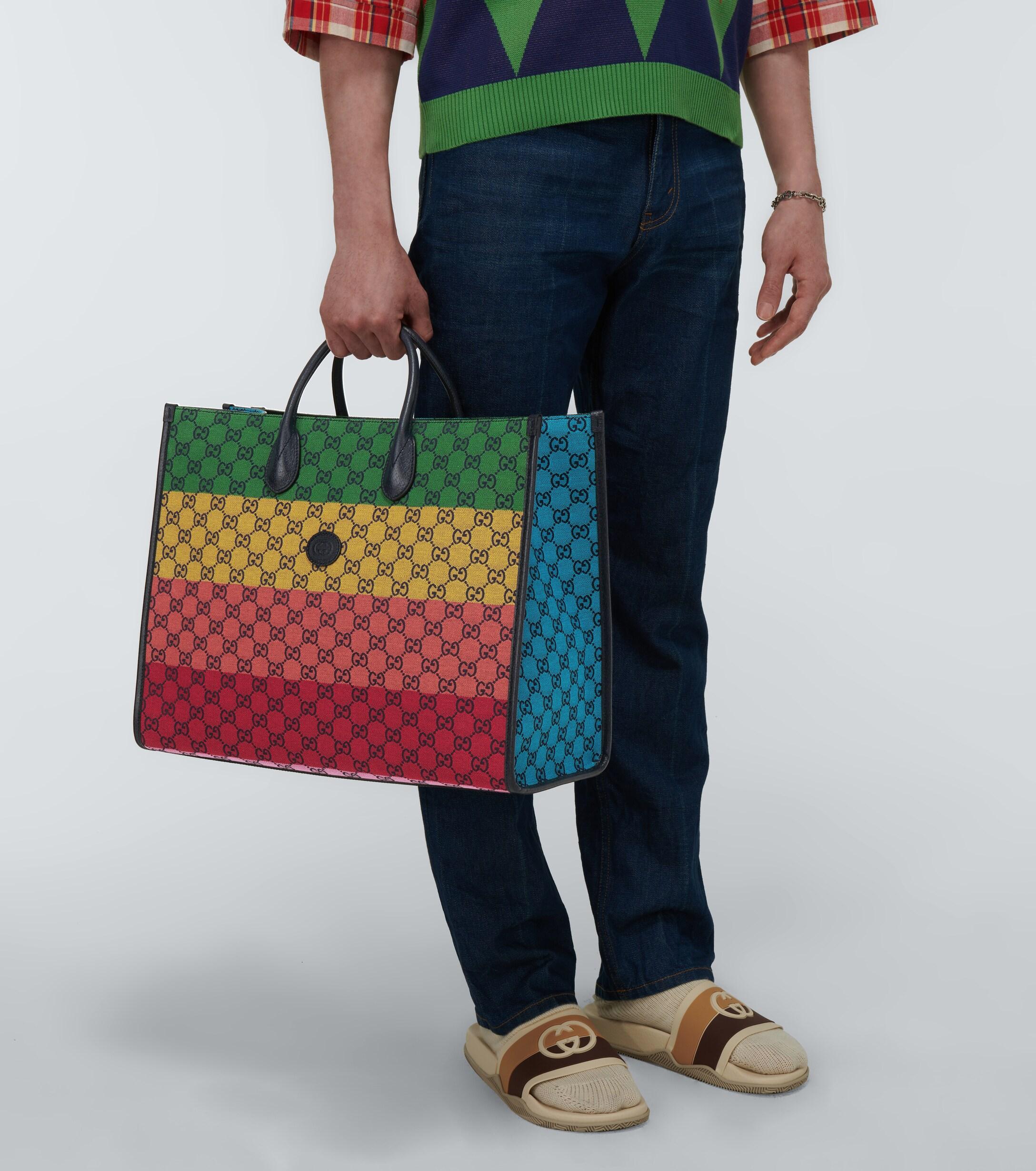 Gucci GG Multicolor Large Tote Bag for Men | Lyst