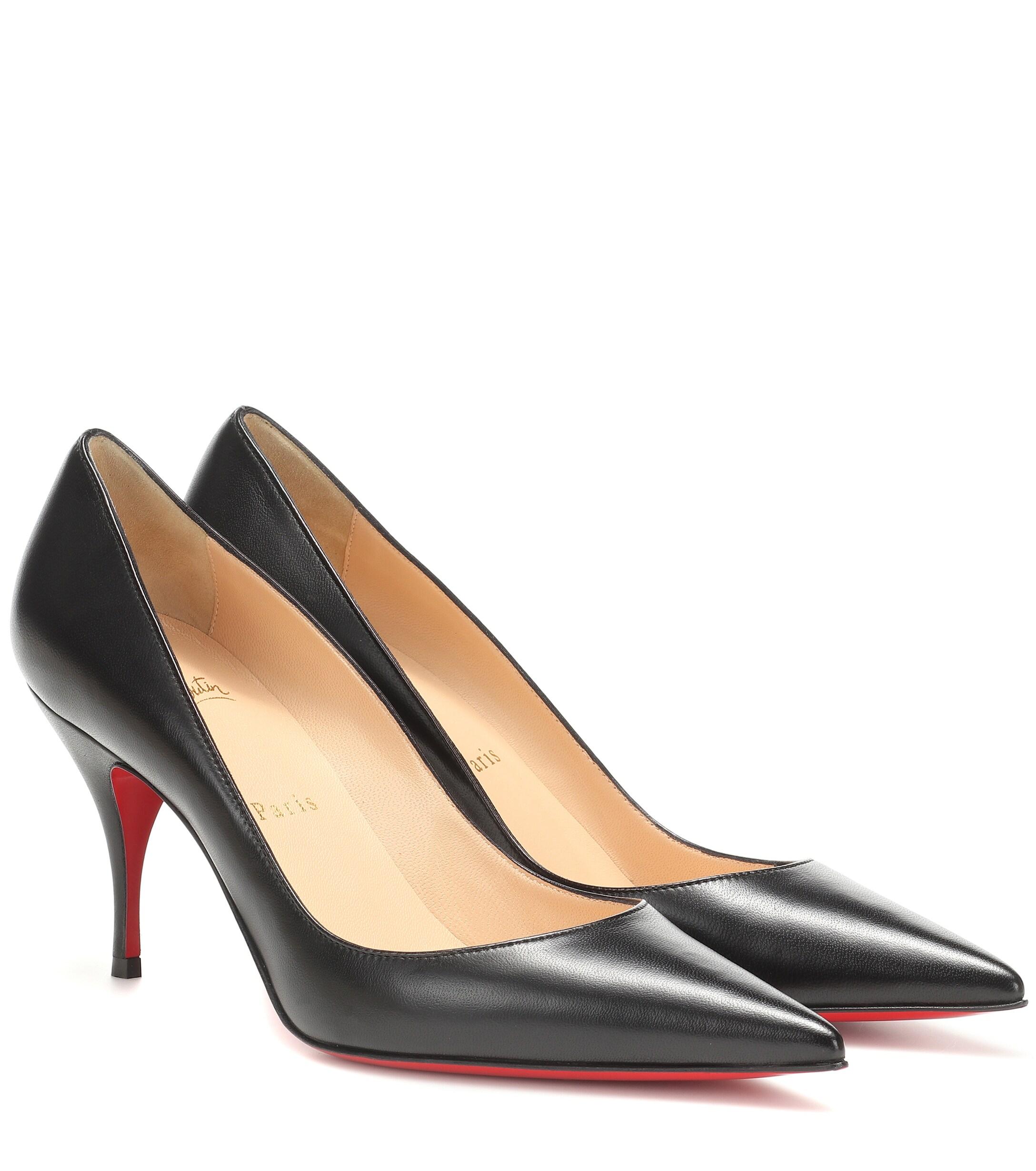 Christian Louboutin Clare 80 Nappa Leather Pumps in Black - Lyst