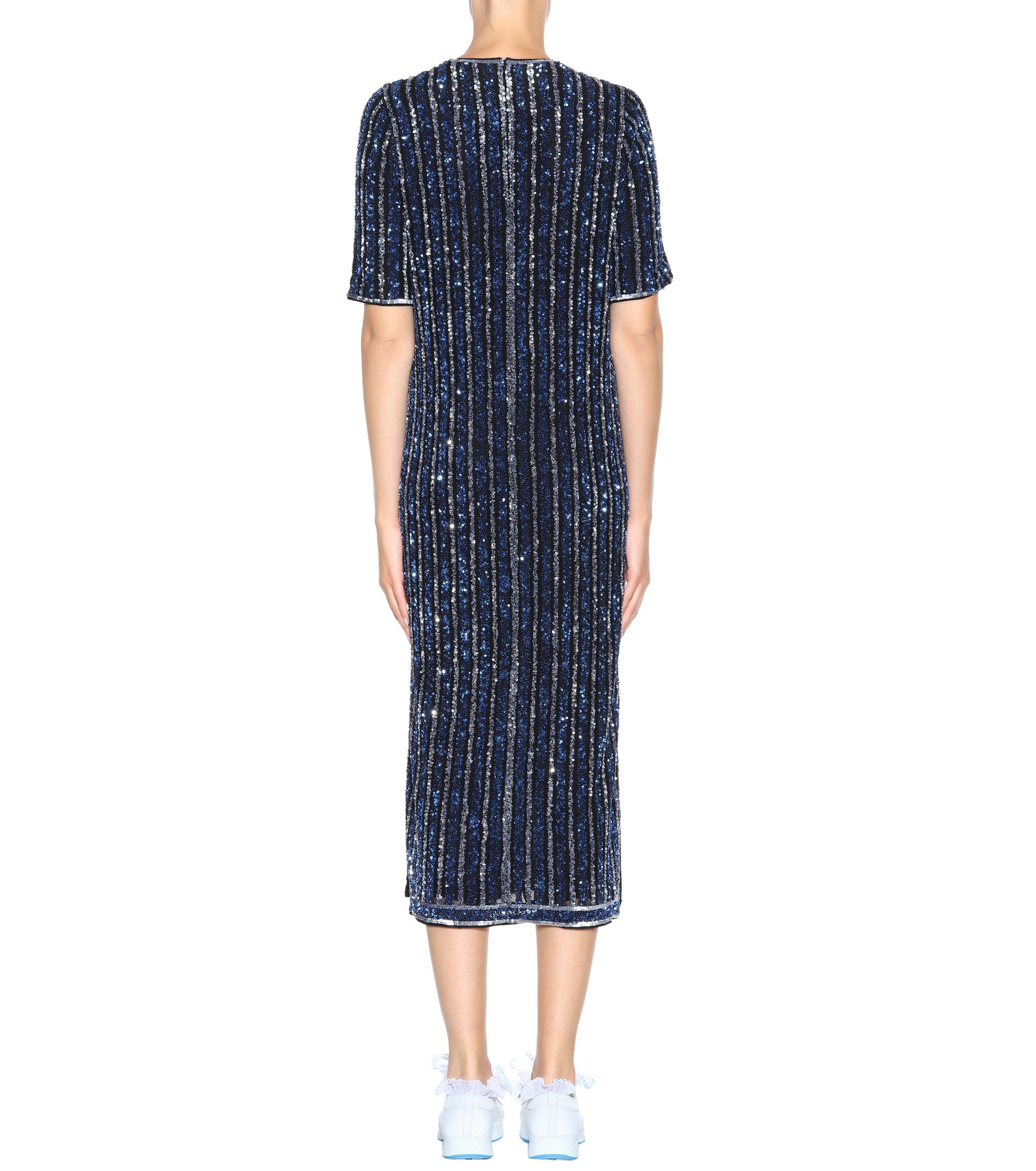 Ganni Synthetic Exclusive To Mytheresa.com – Pfeiffer Sequinned Dress in  Blue - Lyst