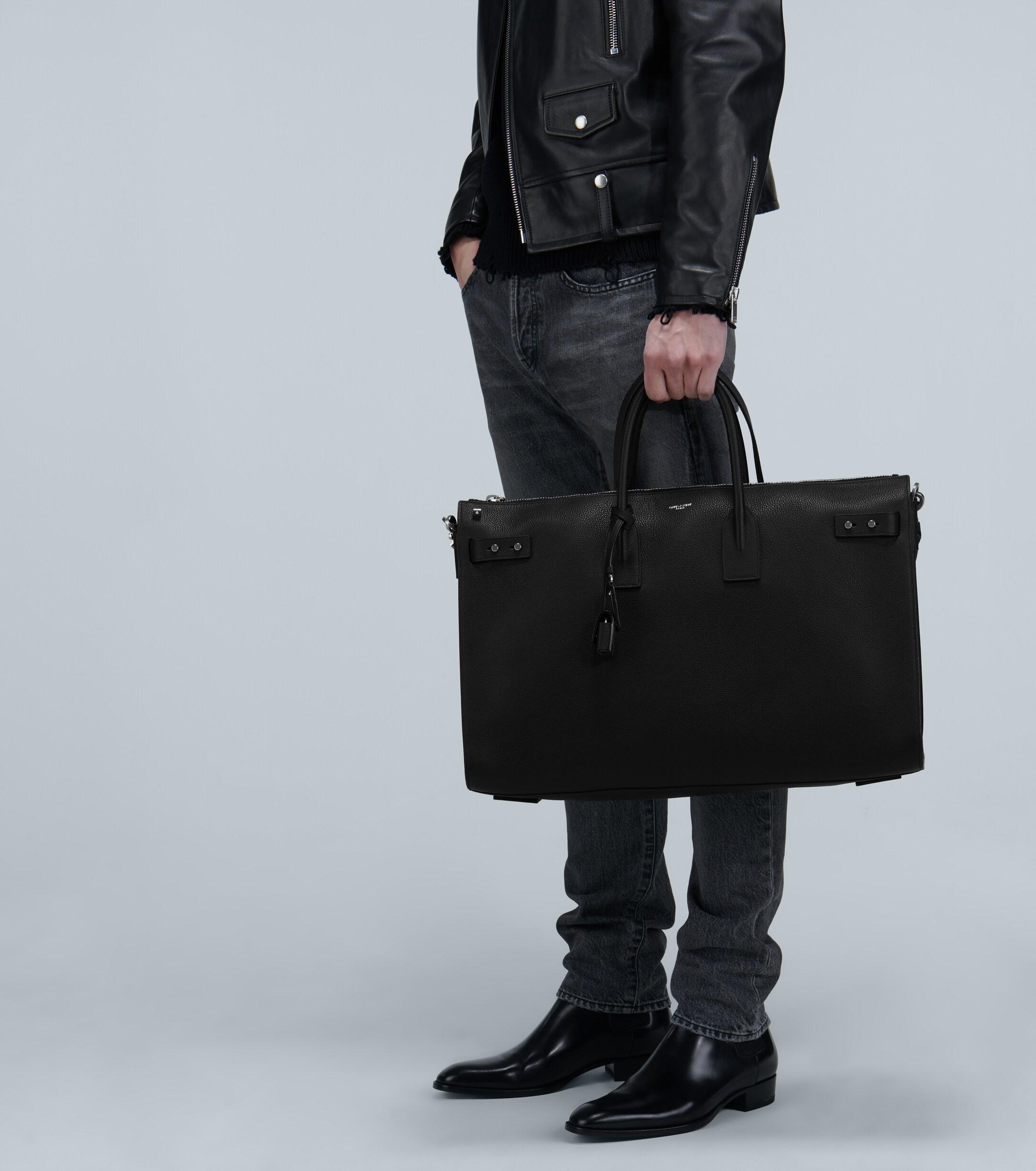 Saint Laurent Sac De Jour 48h Leather Holdall in Black for Men | Lyst