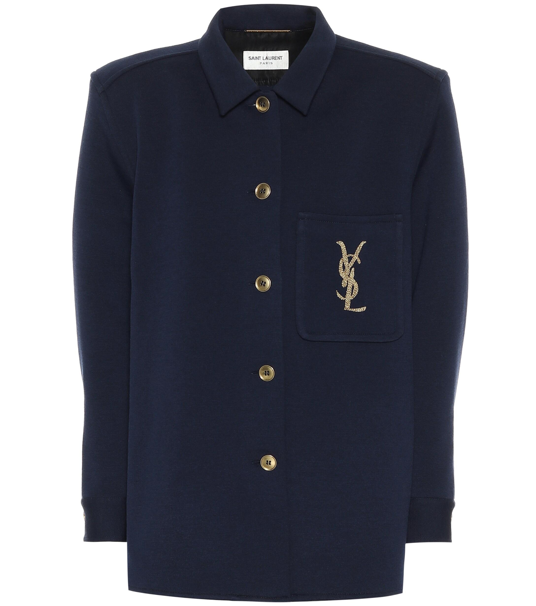 saint laurent jacket blue