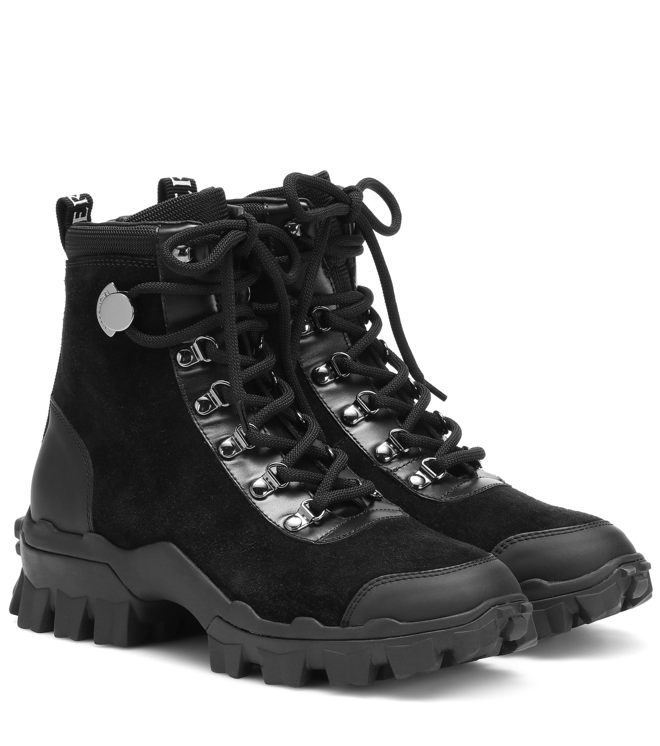 Moncler Helis Suede Boots in Black Lyst