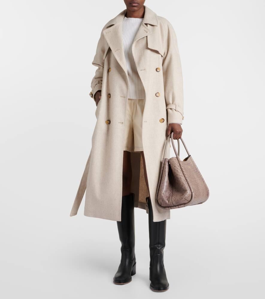 Max Mara Marine Medium Leather Tote Bag in Brown | Lyst