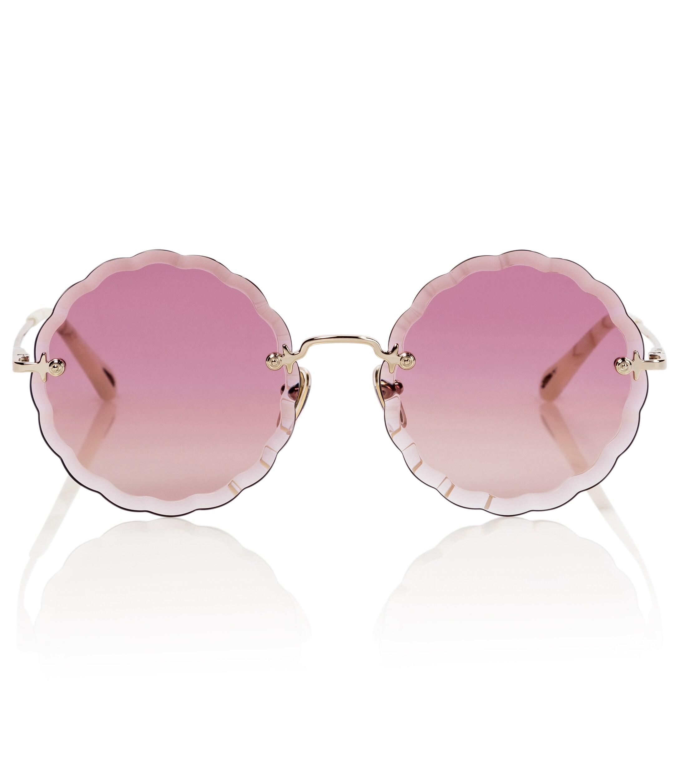 Chloé Rosie Petite Round Sunglasses in Pink - Save 6% | Lyst Canada