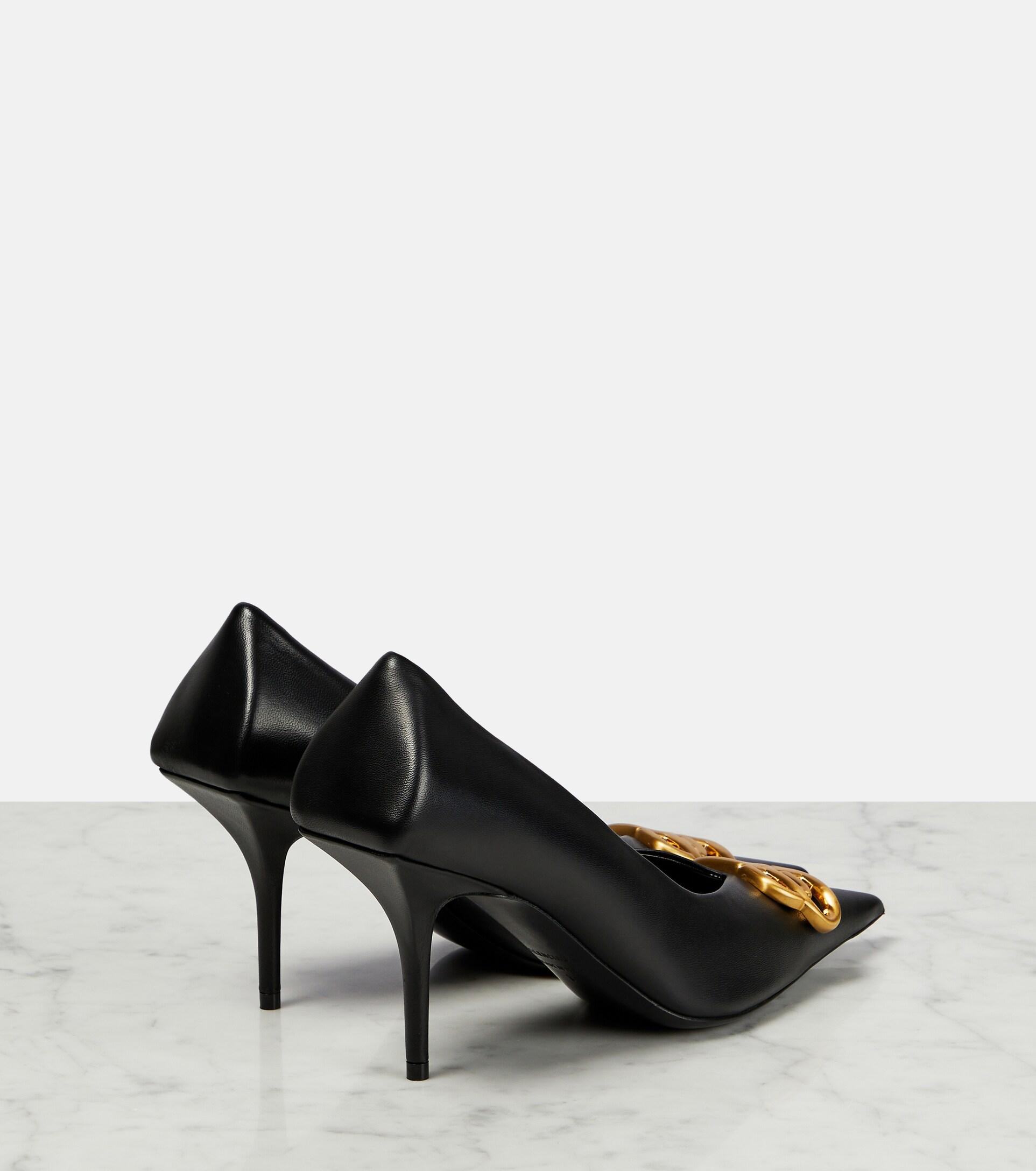 パンプス BALENCIAGA FLEX BB LEATHER PUMPS Flex BB 90 leather pumps in black - Balenciaga | Mytheresa