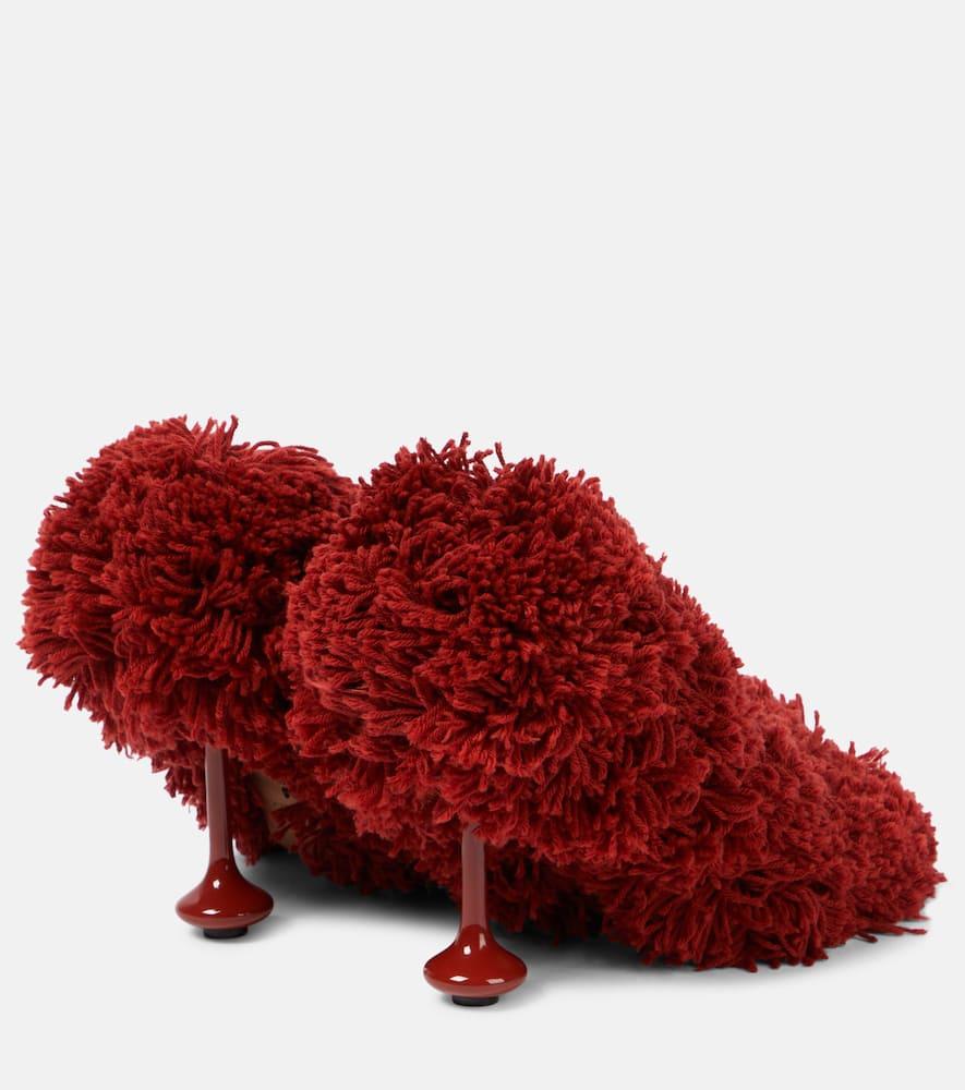 【LOEWE】Toy 90 faux shearling パンプス Toy 90 faux shearling pumps in orange - Loewe | Mytheresa