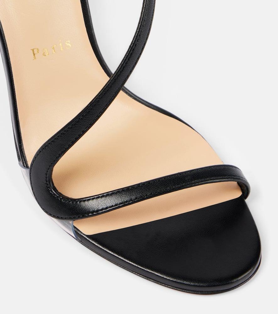 Christian Louboutin Rosalie Leather Sandals in Black | Lyst