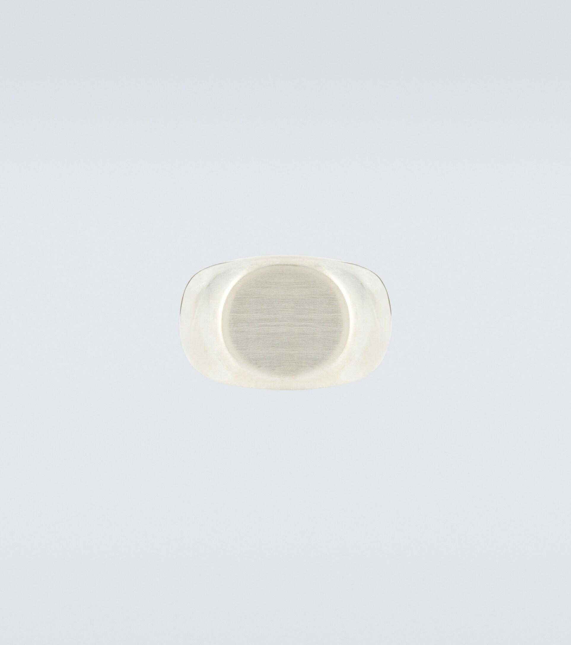 Jil Sander Silver Ring in White for Men | Lyst