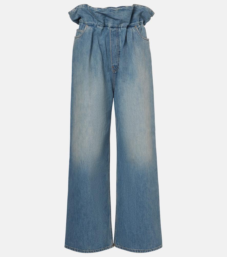 デニム・ジーパン LOEWE WHITE JEANS WITH FLORAL DIGITAL PRINT Jeans in denim White - LOEWE