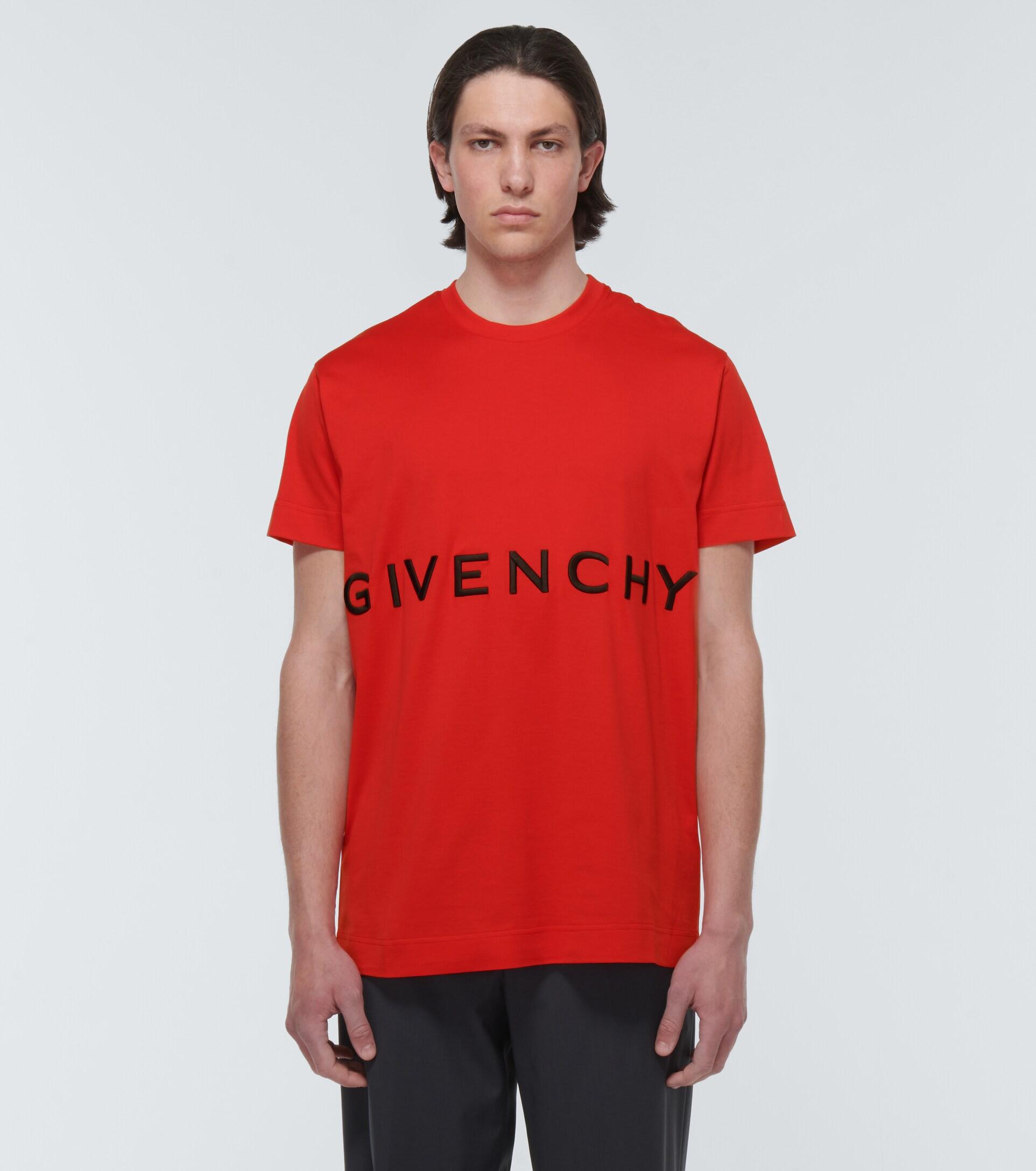 Antagelse uddannelse Sælger Givenchy Logo Oversized Cotton Jersey T-shirt in Red for Men | Lyst