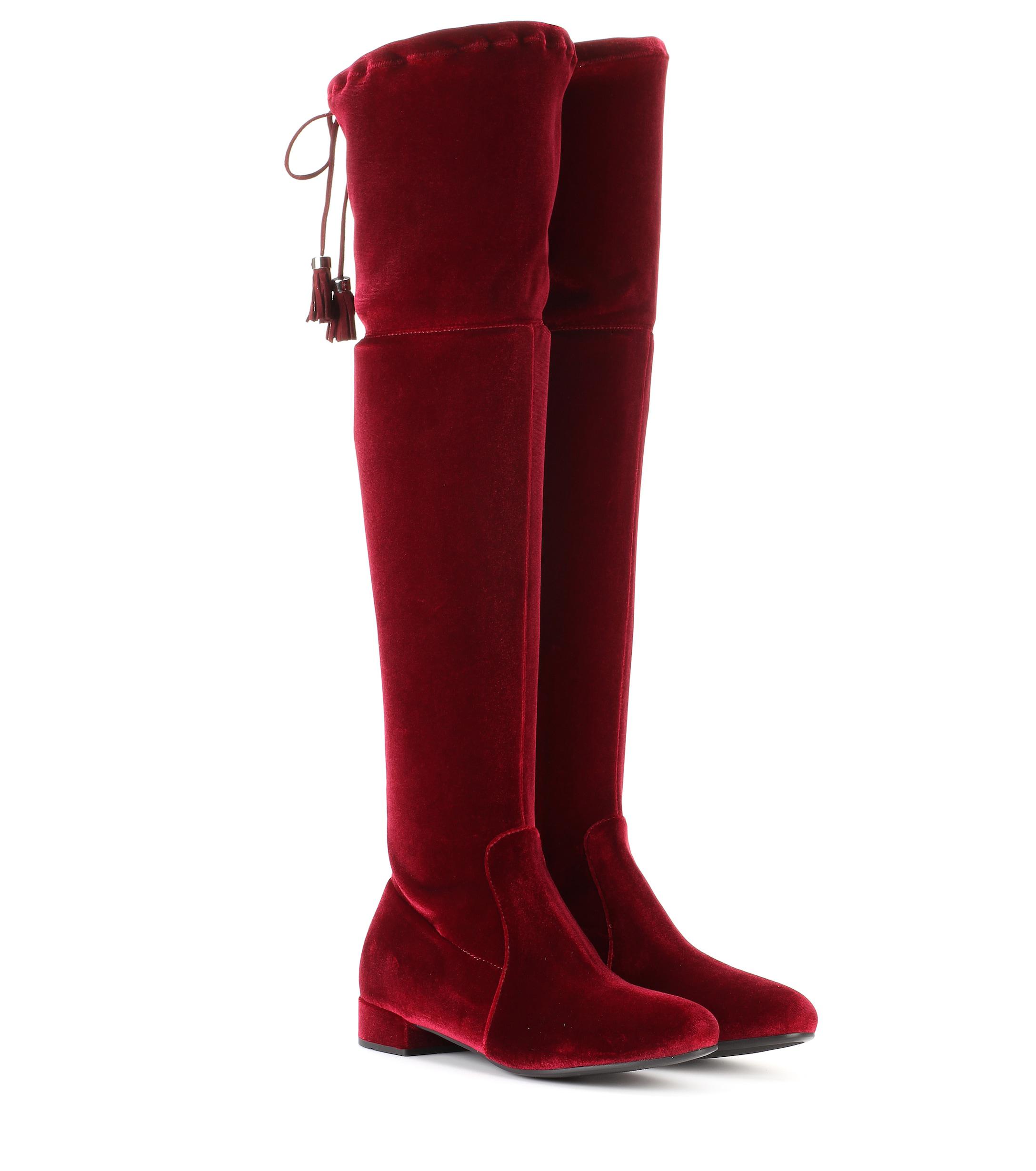 prada over knee boots