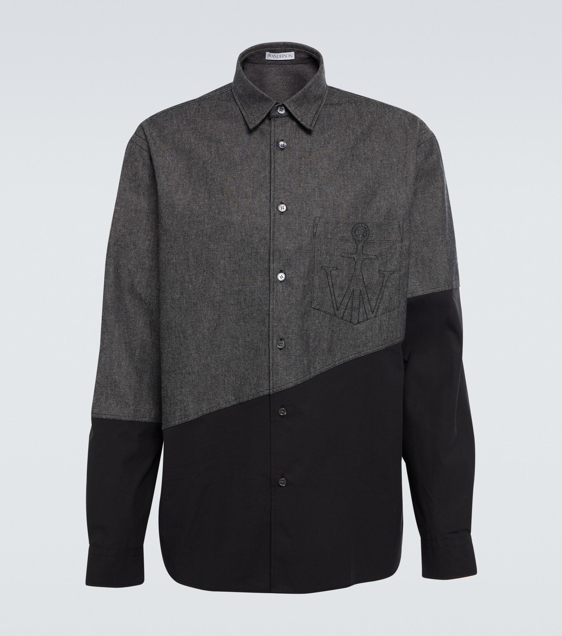 JW Anderson Two-toned Cotton Shirt in Gray for Men | Lyst