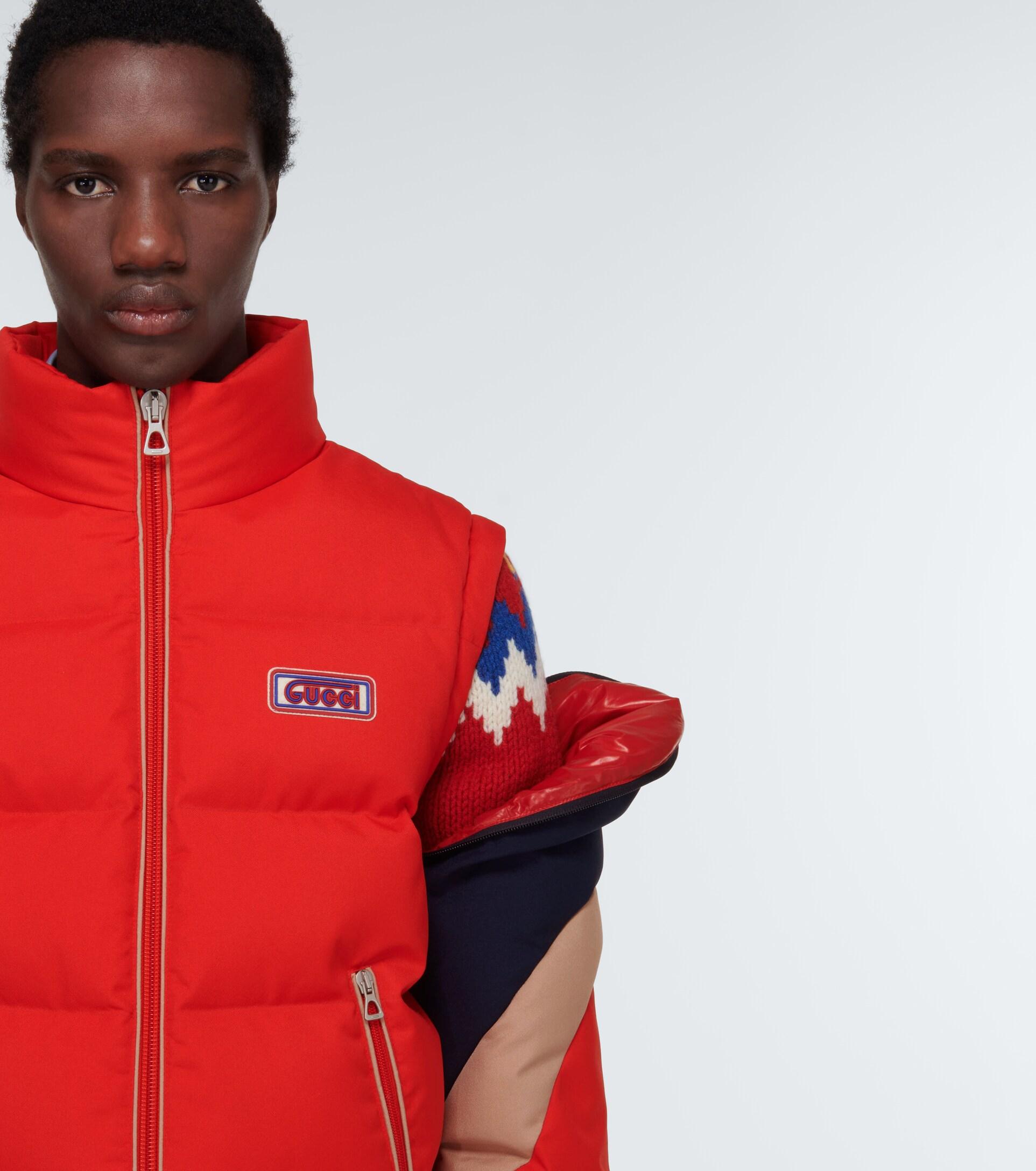 Gucci red puffer jacket hotsell