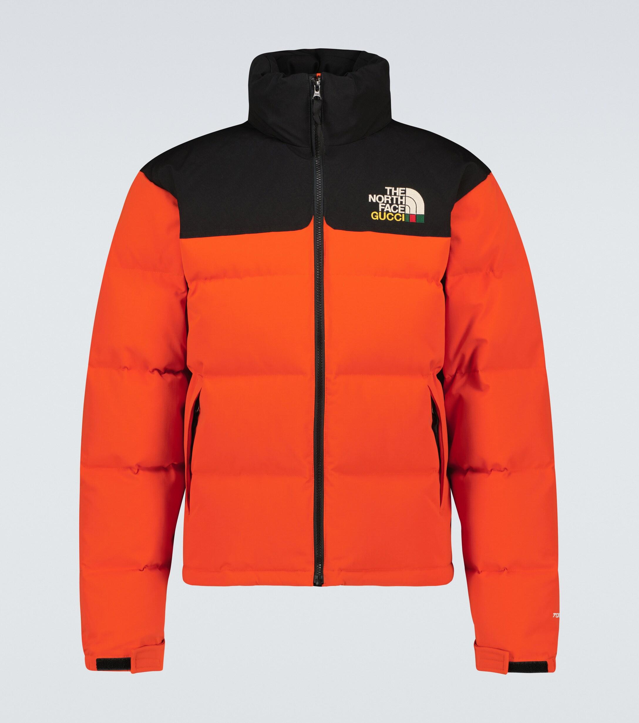 Gucci The North Face X Down Jacket in Orange for Men | Lyst UK