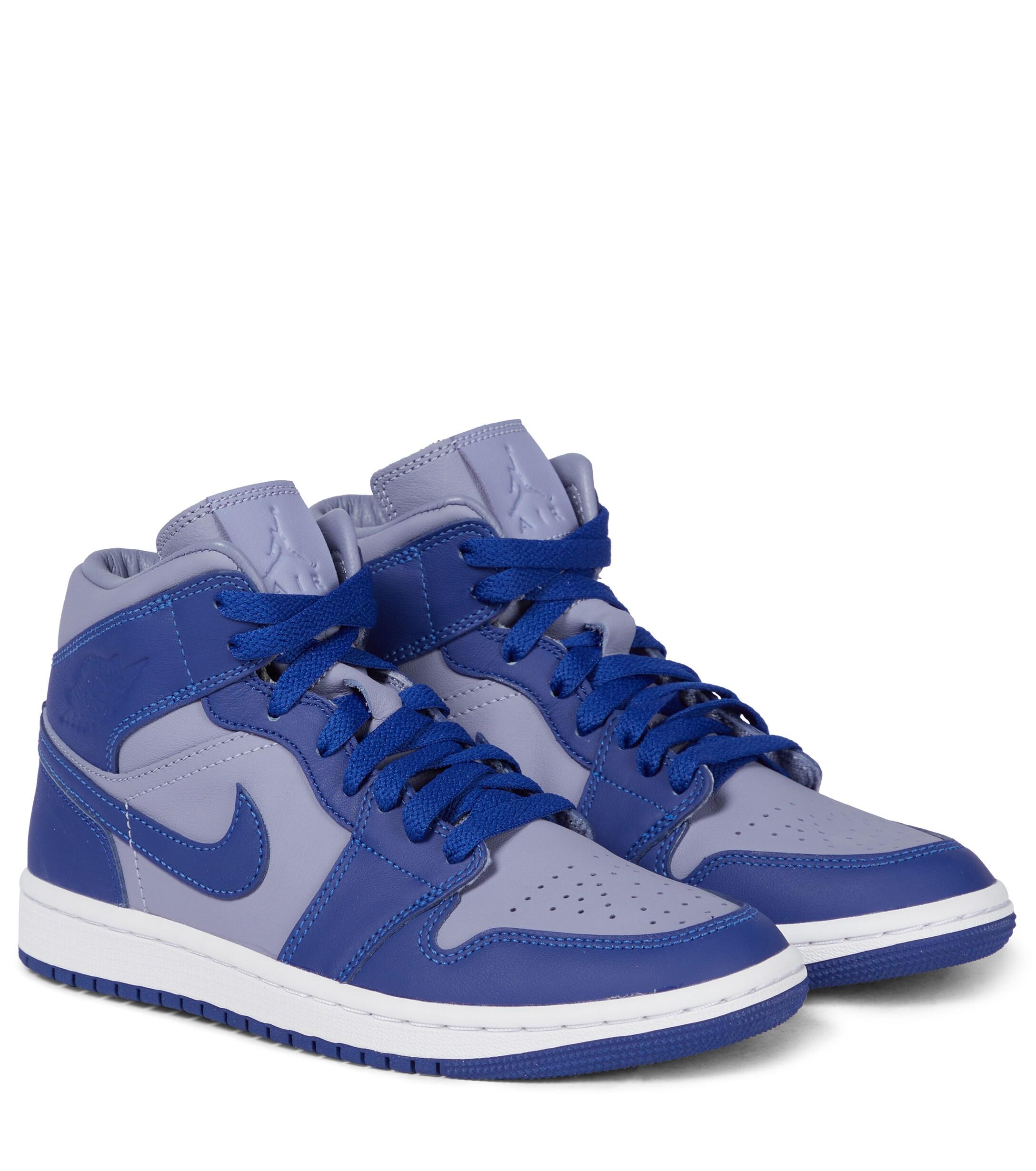 Nike Air Jordan 1 Suede Sneakers in Blue | Lyst Australia