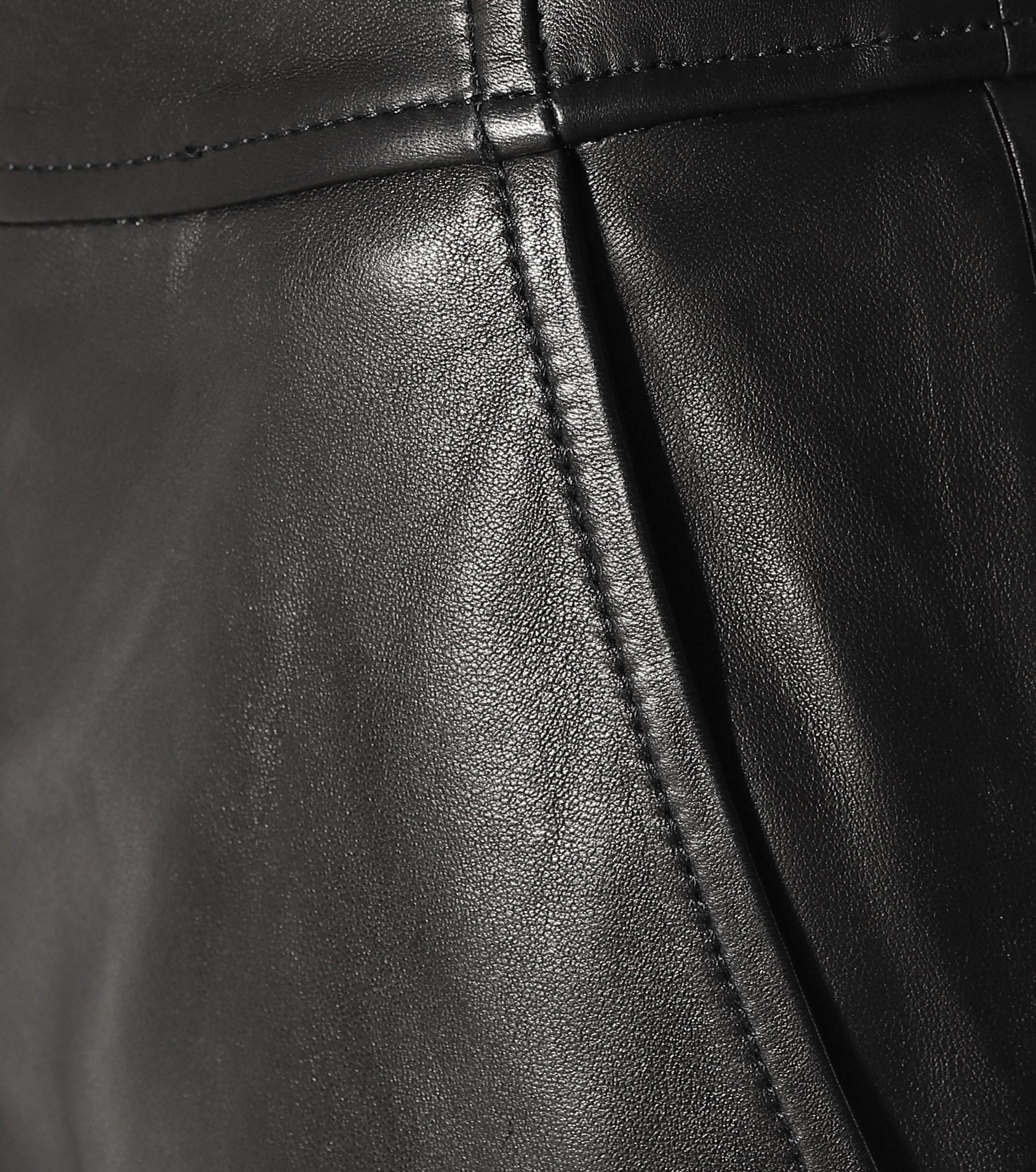 veronica beard faxon leather pants