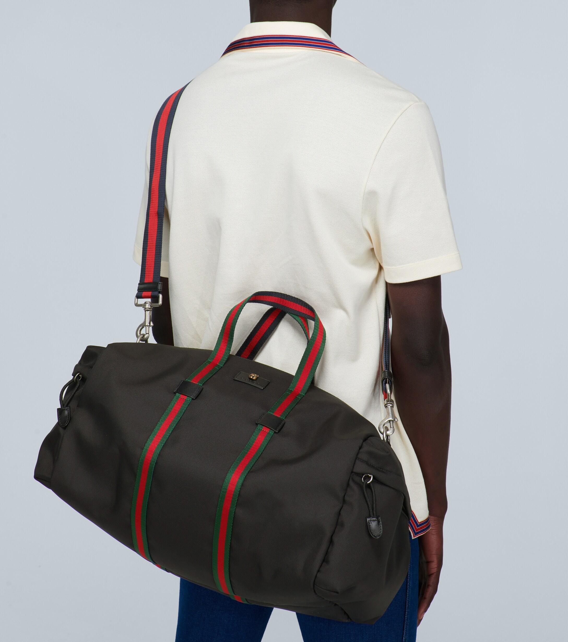 Gucci canvas sales duffle bag