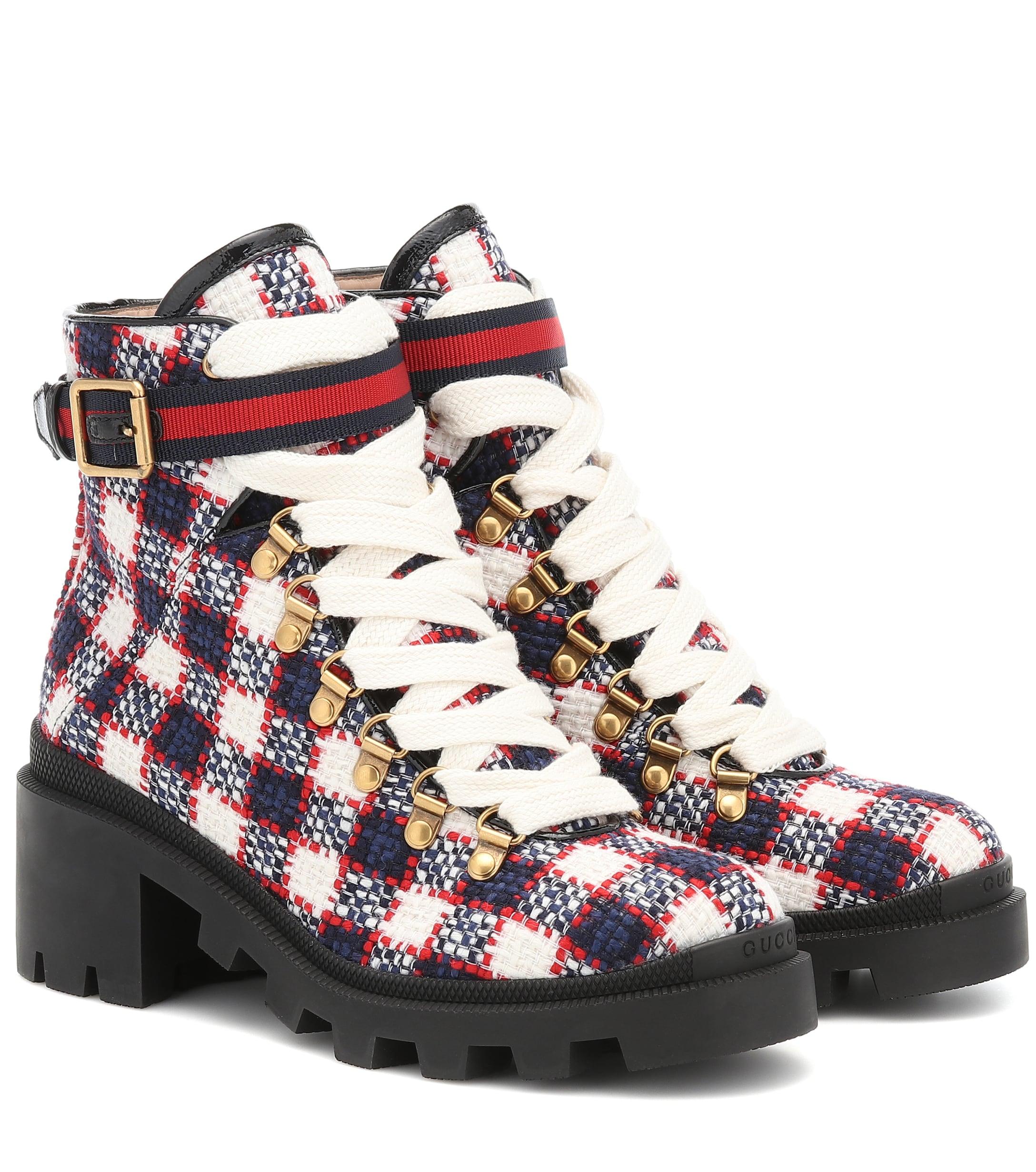 gg tweed ankle boot