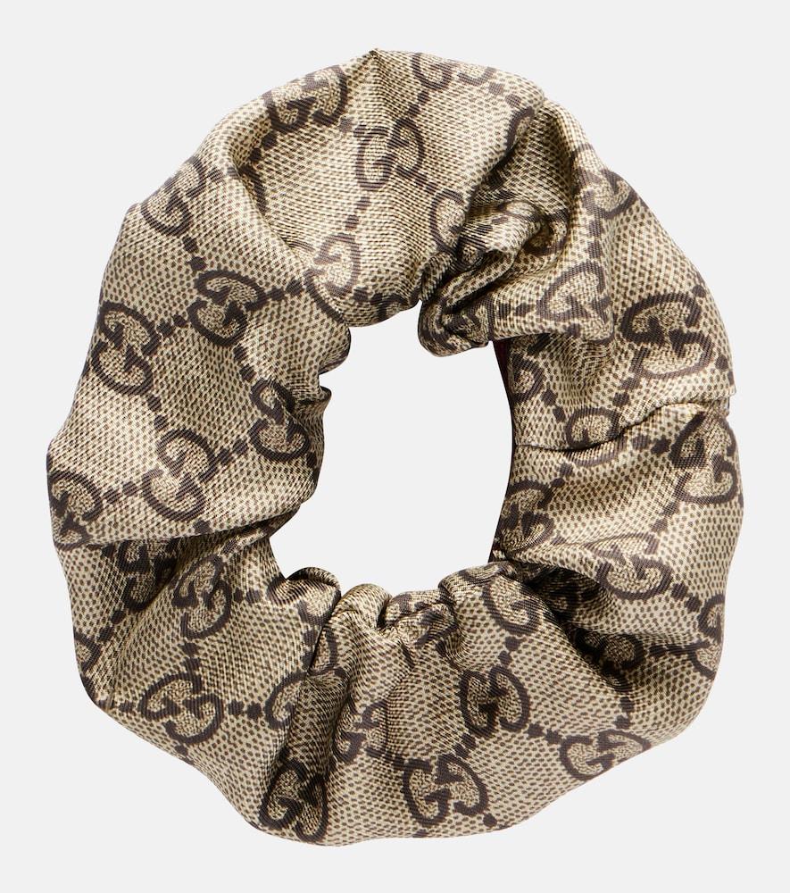 Gucci Gg Jacquard Silk Scrunchie in Natural | Lyst UK display picture 3