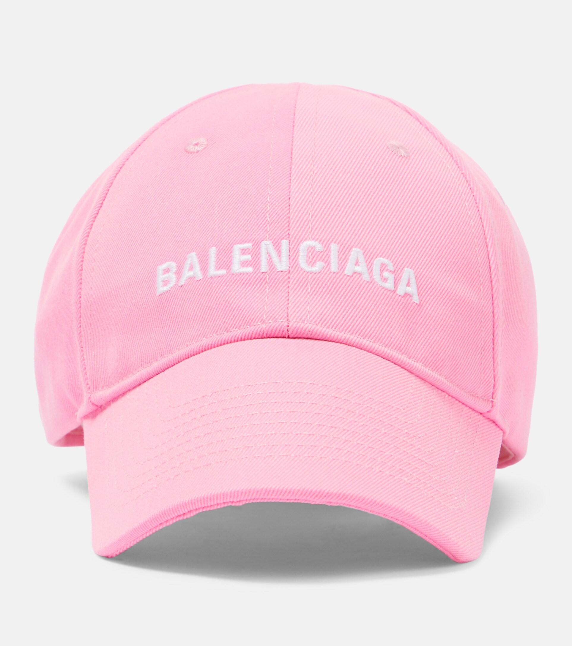 Balenciaga Logo Embroidered Baseball Cap in Pink | Lyst
