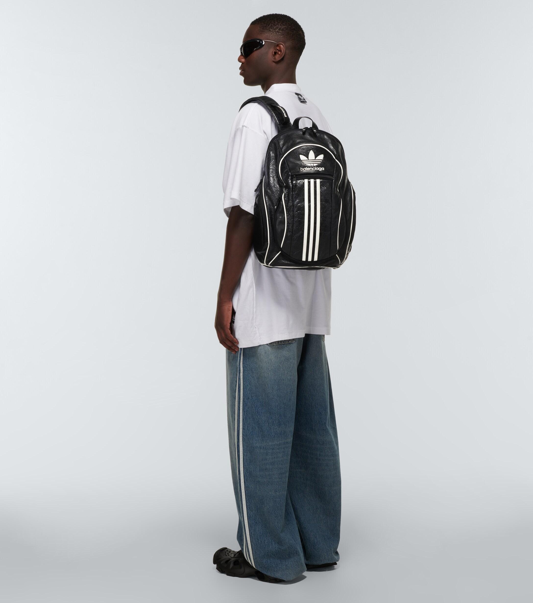 Balenciaga X Adidas Leather Backpack in Black for Men | Lyst Canada