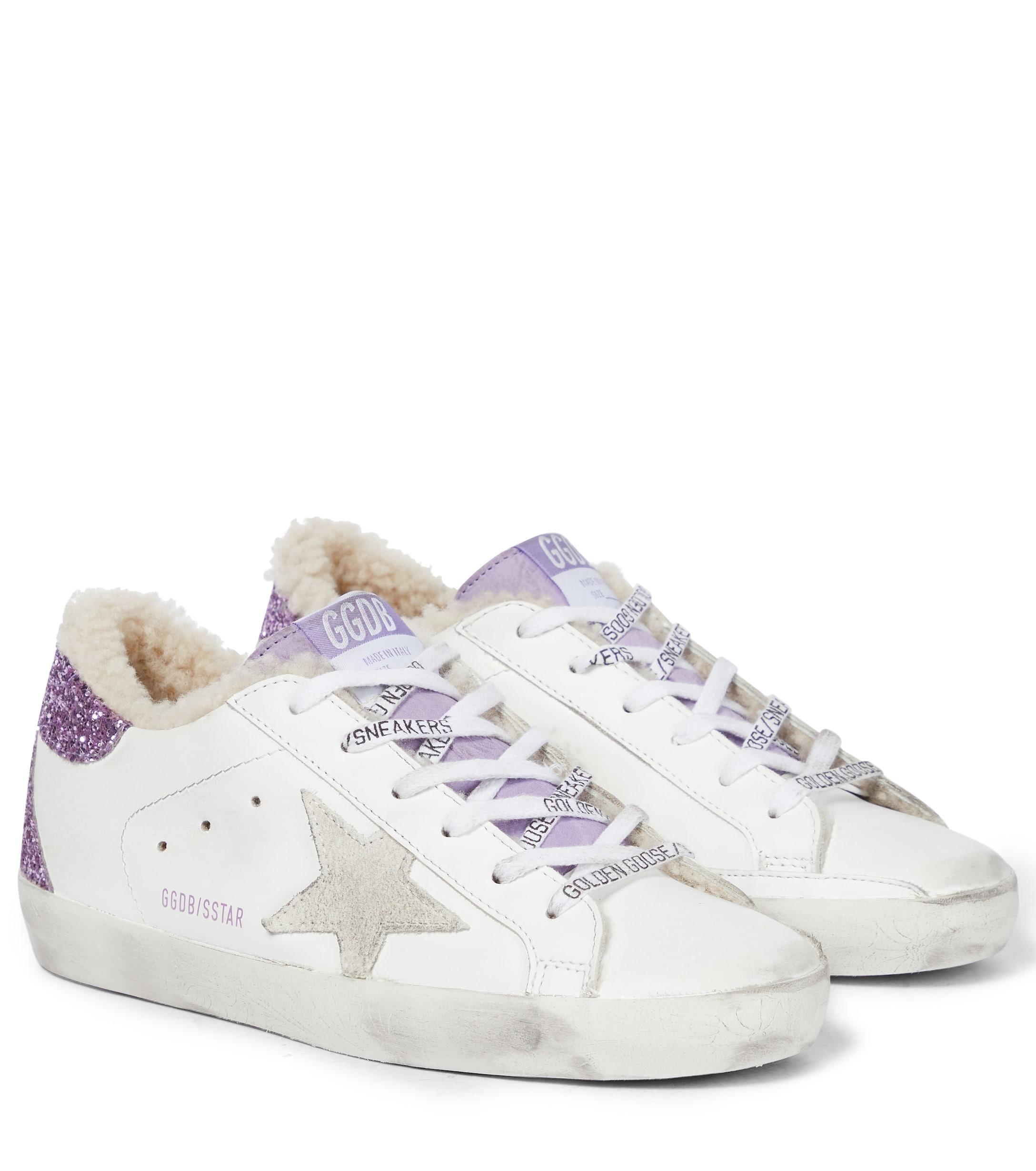 Baskets Superstar en fourrure synthétique et cuir Plumes d'oie Golden Goose  en coloris Blanc - Lyst