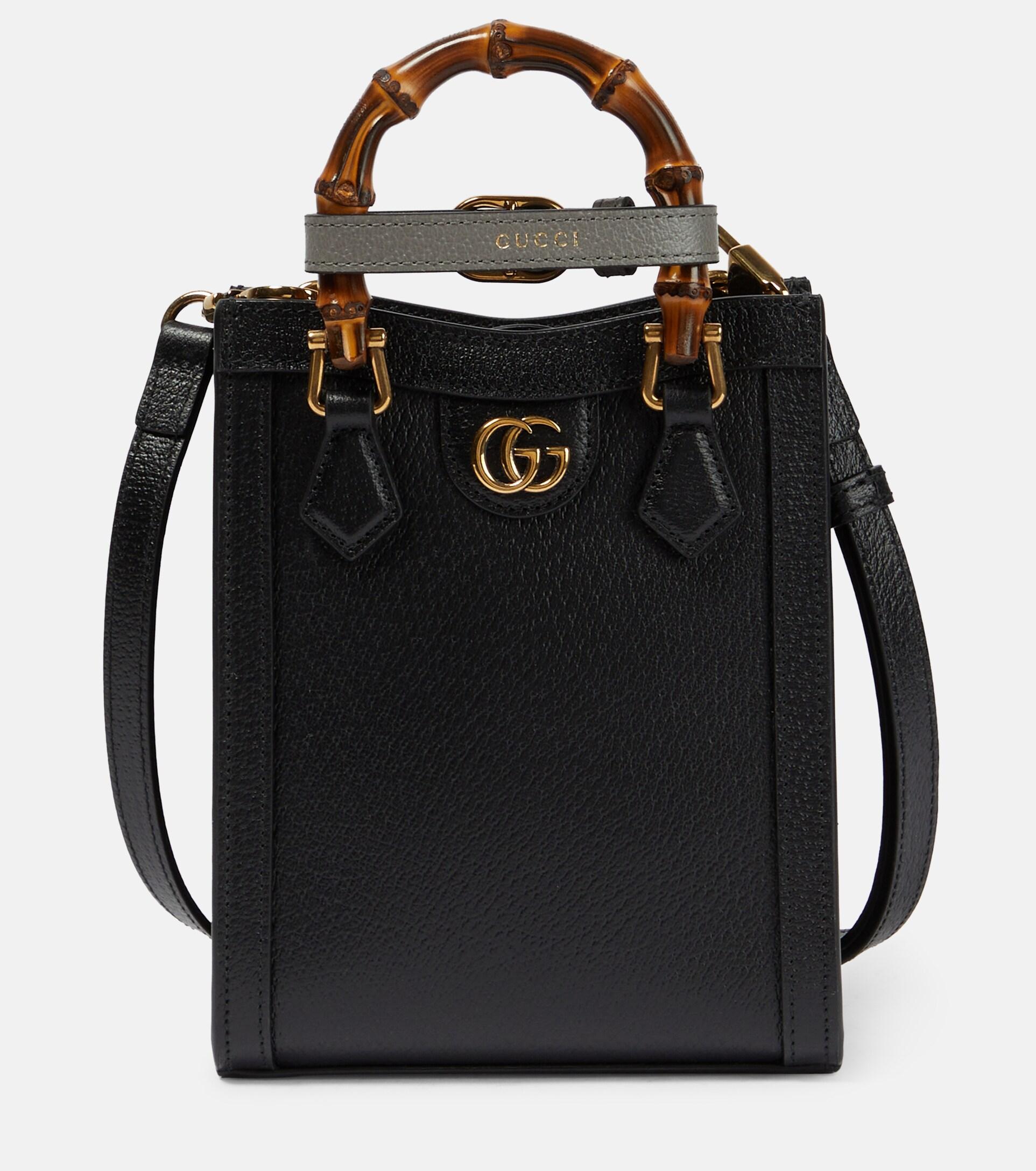 Gucci Diana Leather Tote Bag in Black Lyst
