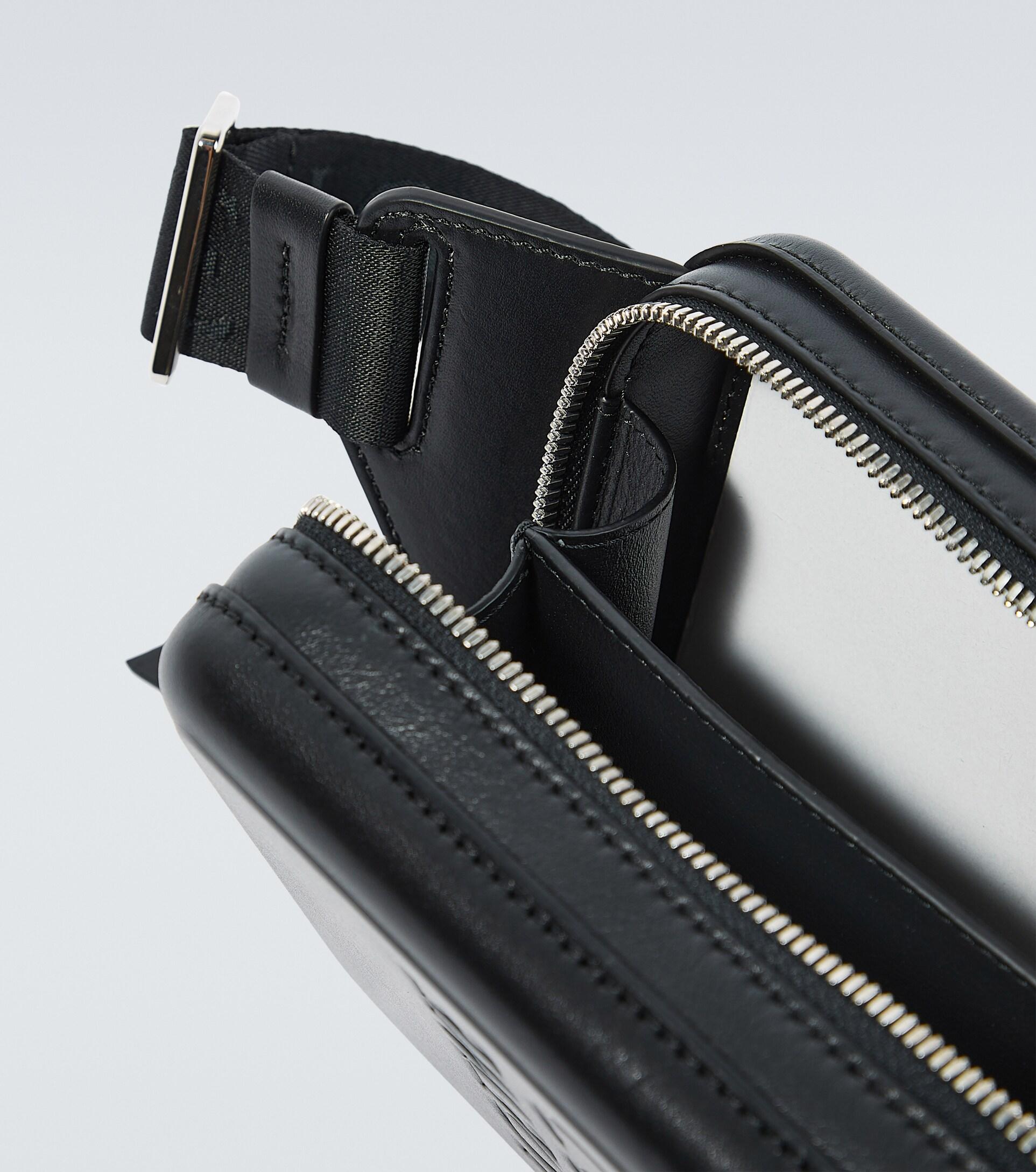 Molded Sling Leather Crossbody Bag in Black - Loewe