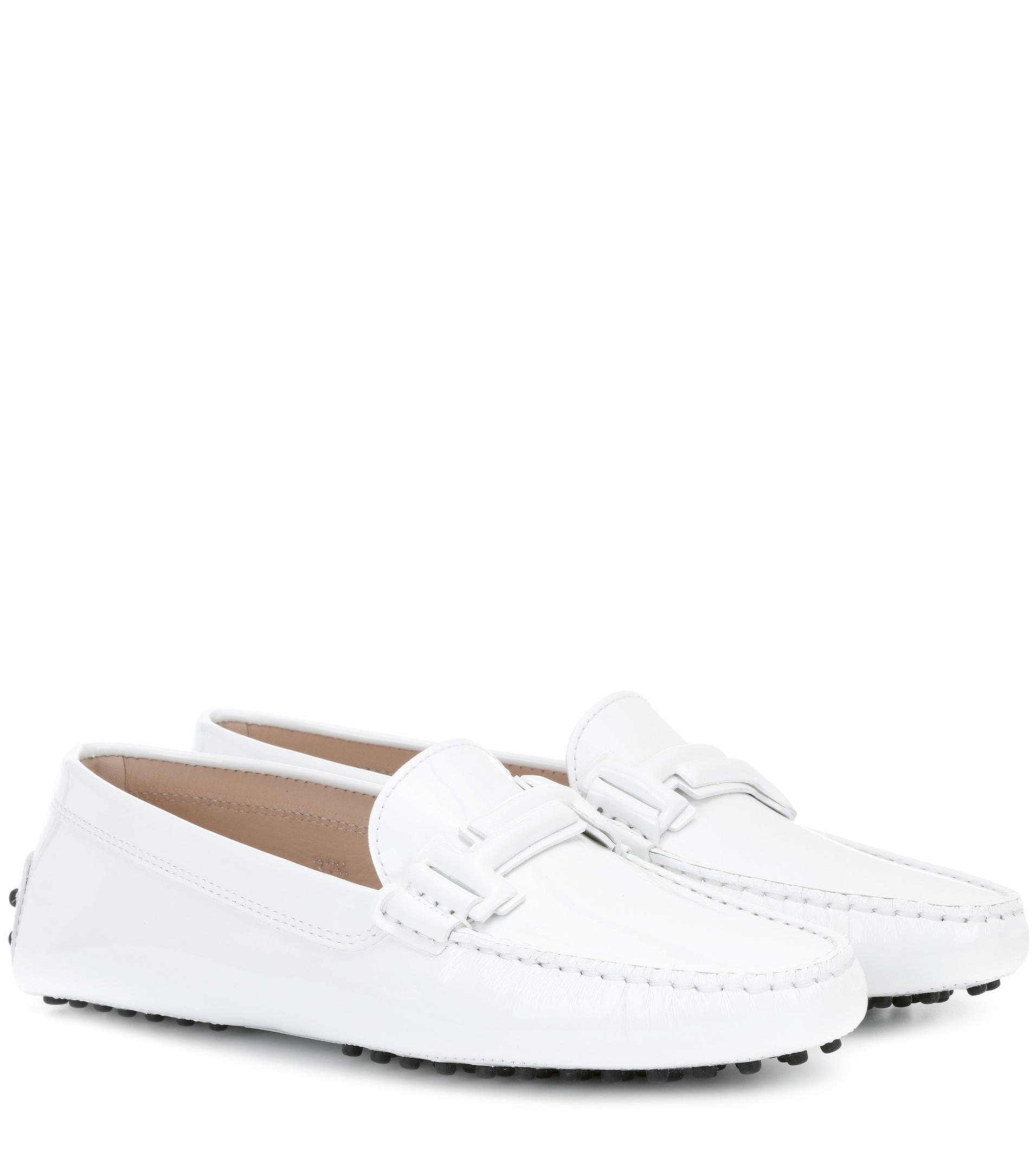 tods patent loafers