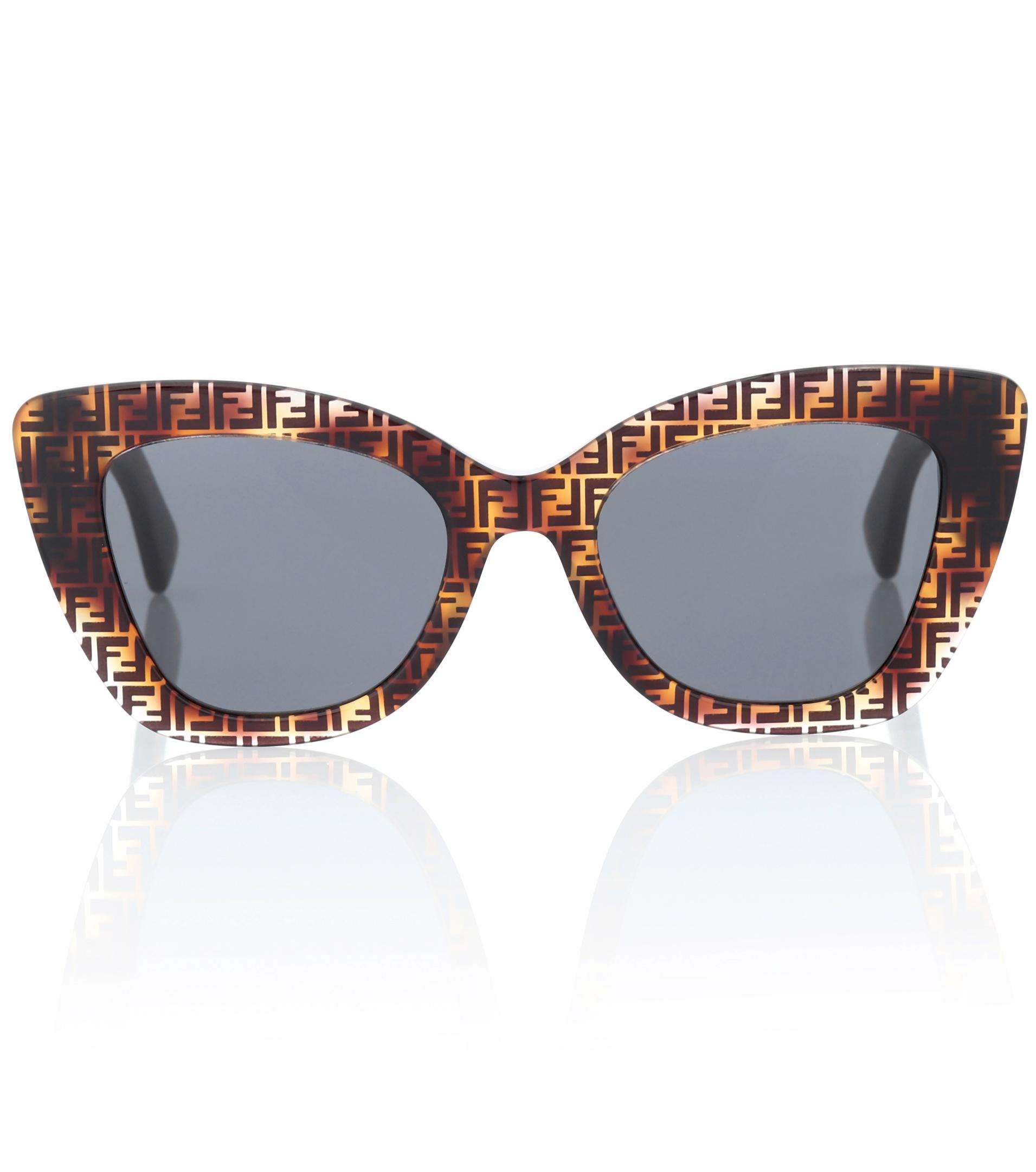 fendi logo cat eye sunglasses