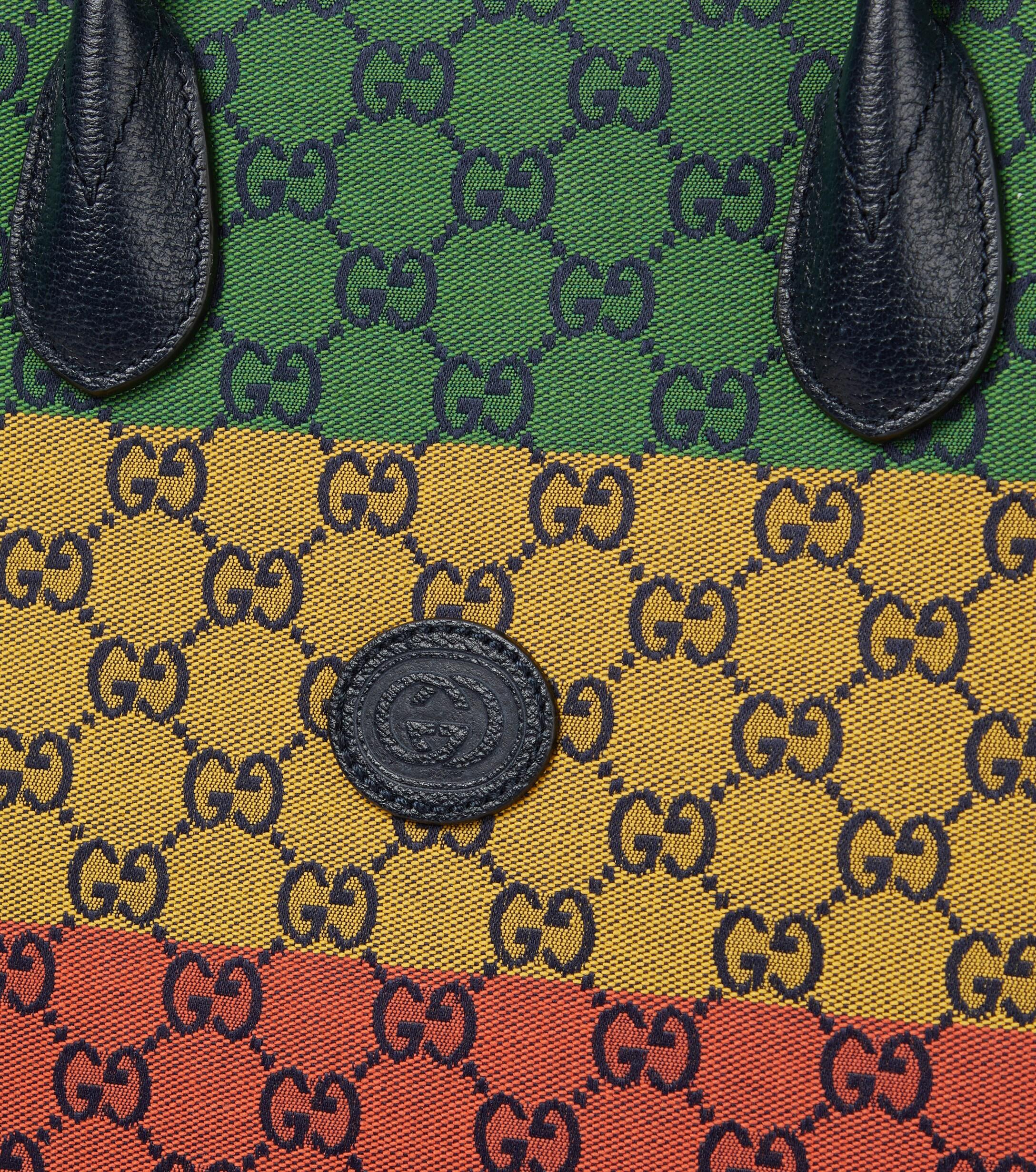 Gucci GG Multicolour Large Tote Bag in Green for Men