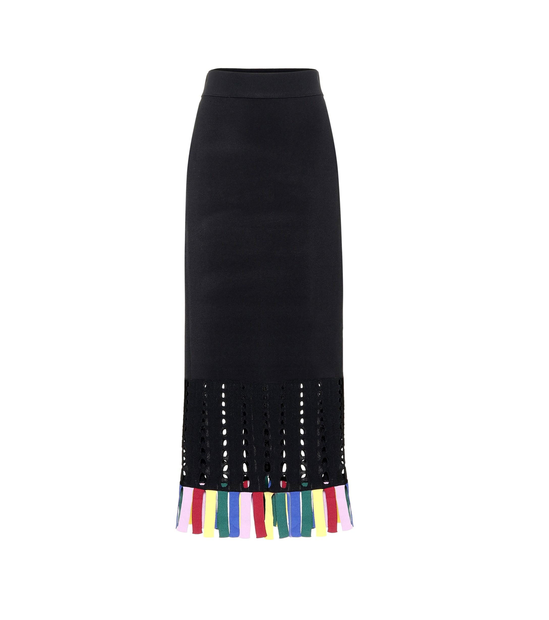 STAUD Garage Cutout Midi Skirt in Black Lyst