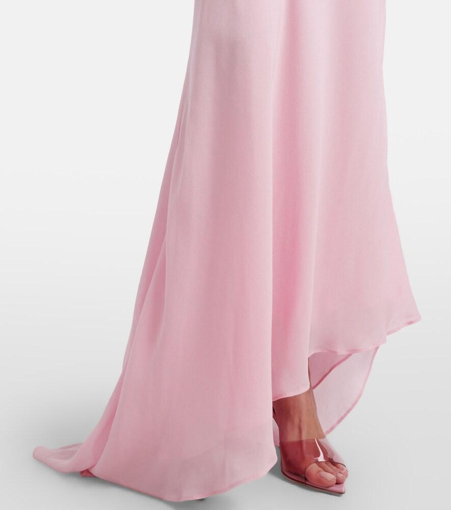 open lace back dress Pink Tailored Lace Midi Dress  self-portrait-US