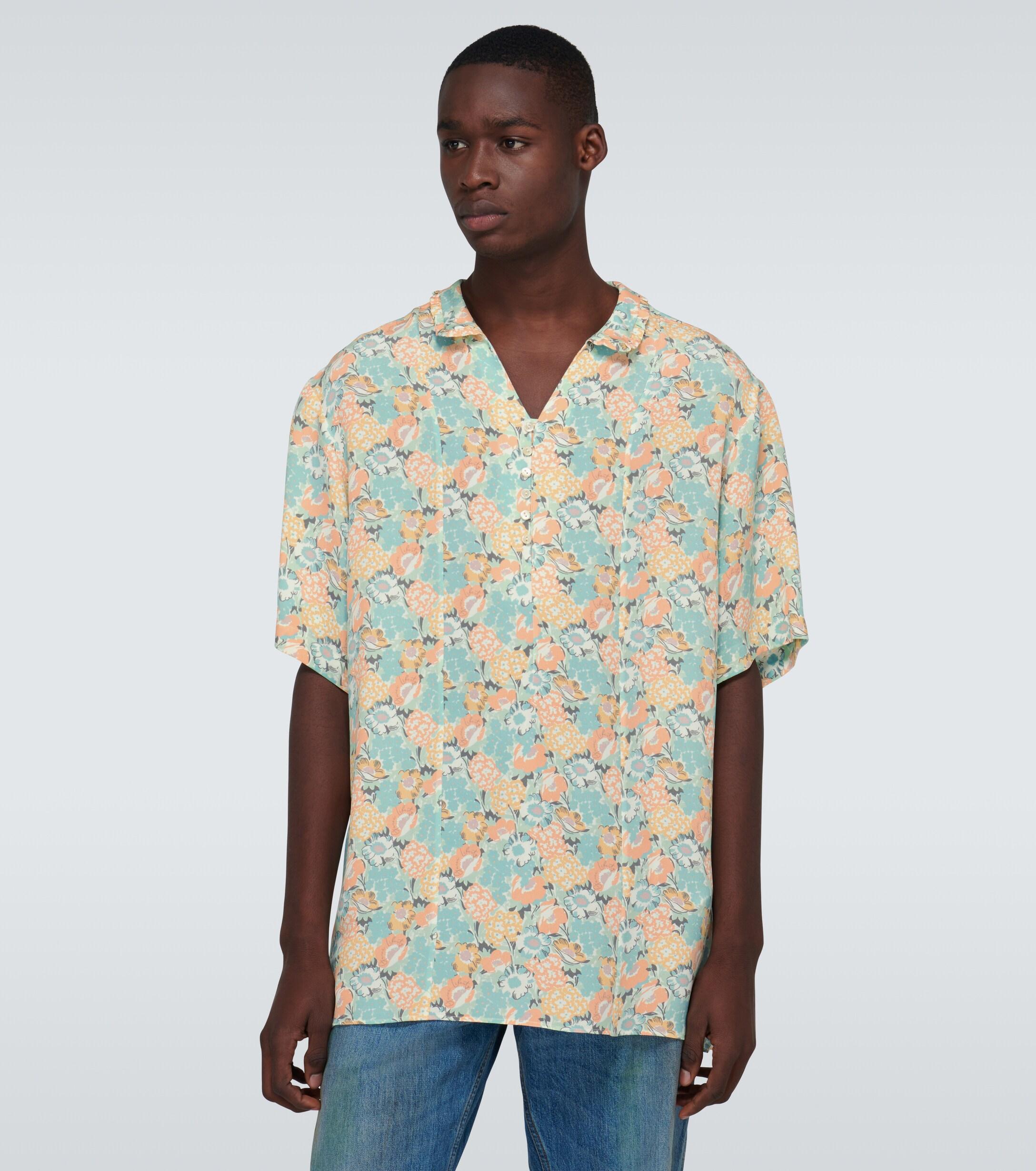 Gucci Liberty Floral Silk Shirt for Men - Lyst