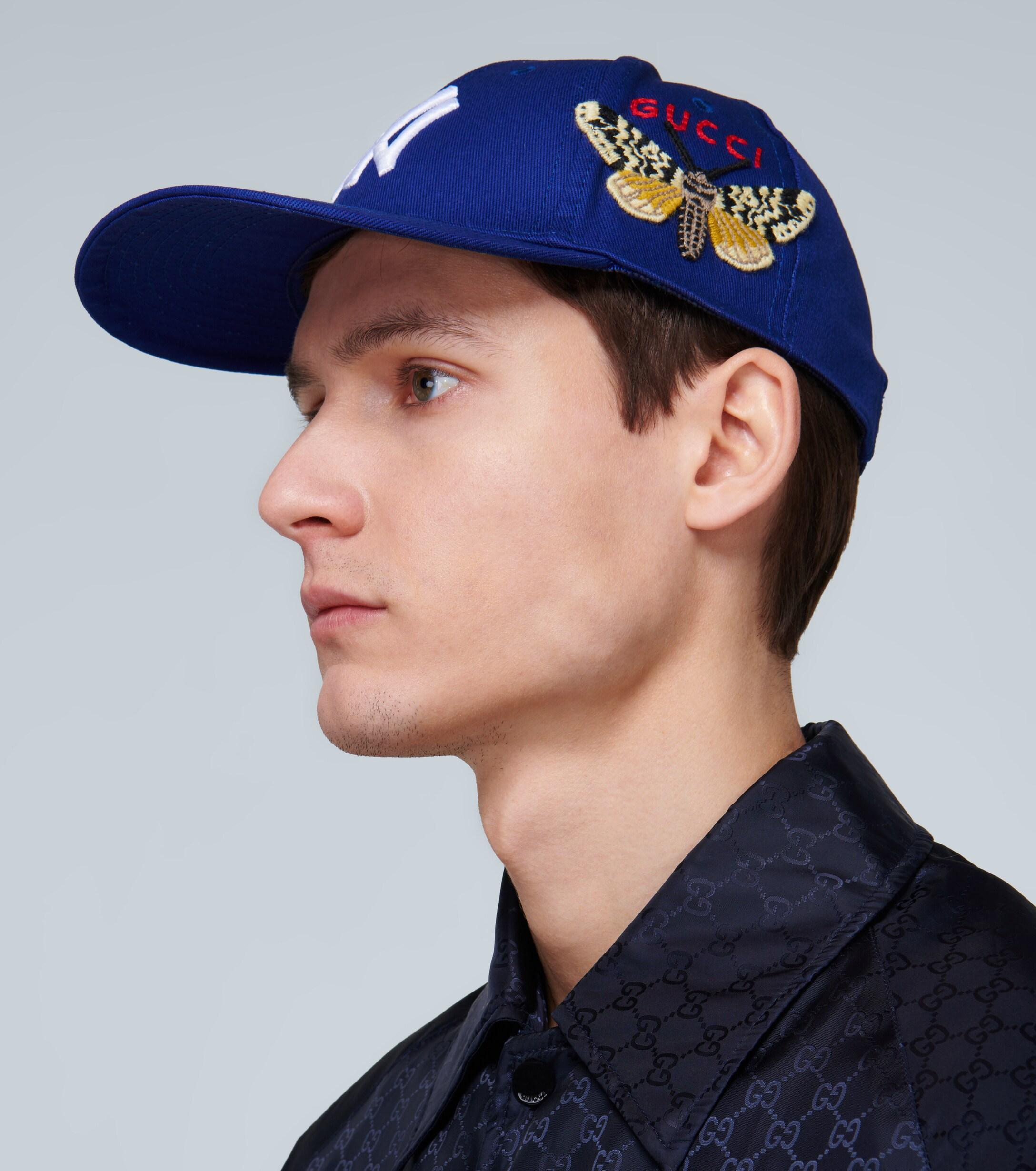Gucci Ny Yankees Baseball Cap in Blue for Men | Lyst