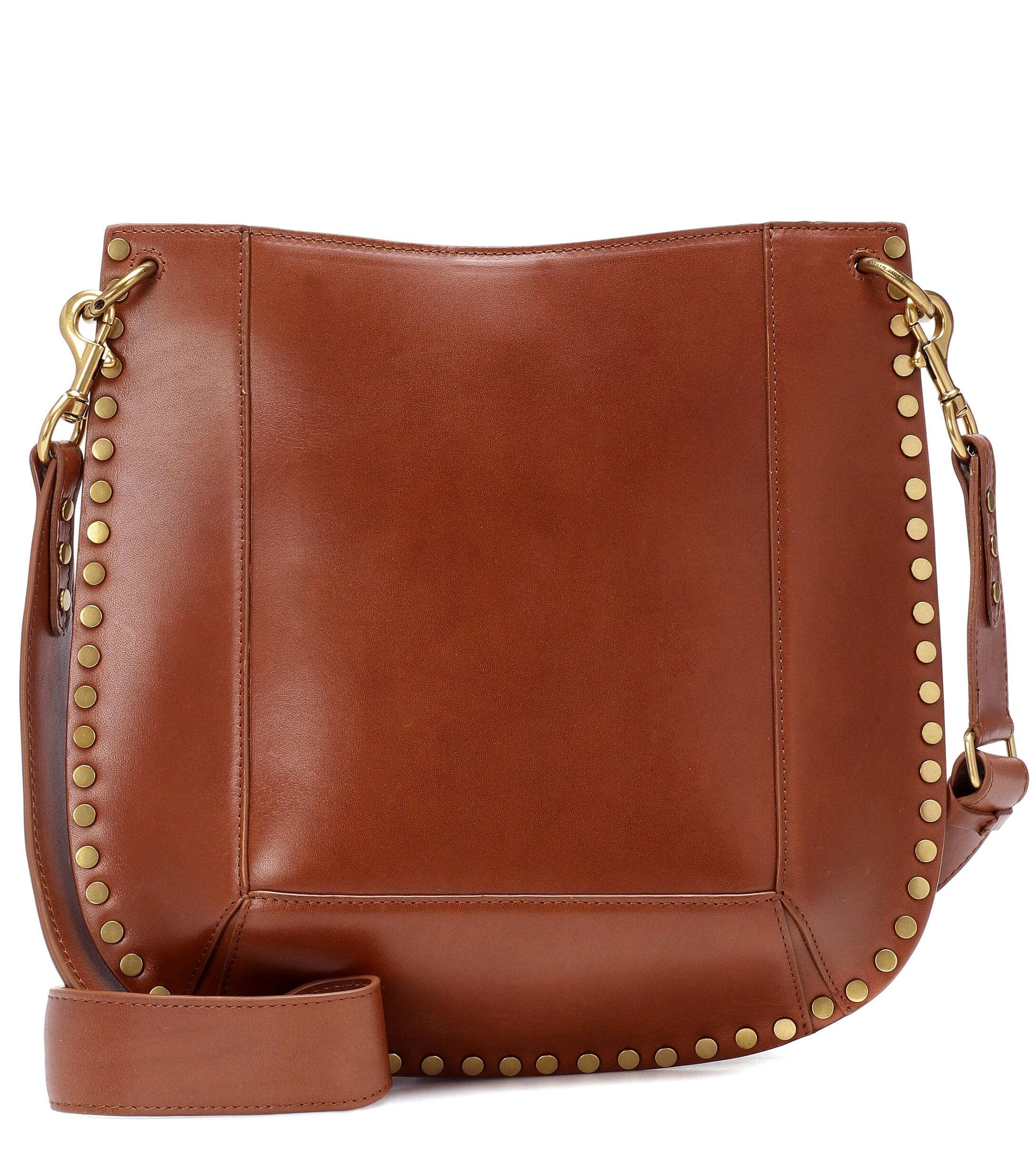 Isabel Marant Oskan Leather Shoulder Bag in Brown - Lyst