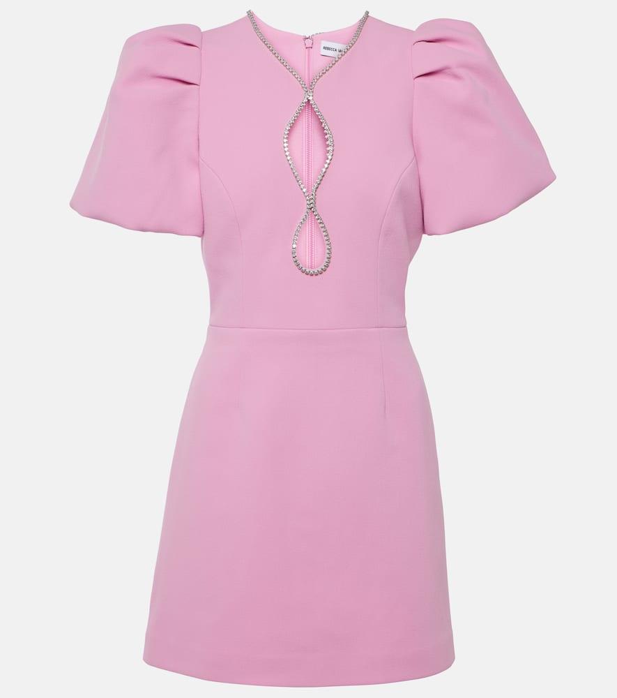 Rebecca Vallance Juliana Puff Sleeve Mini Dress Blue