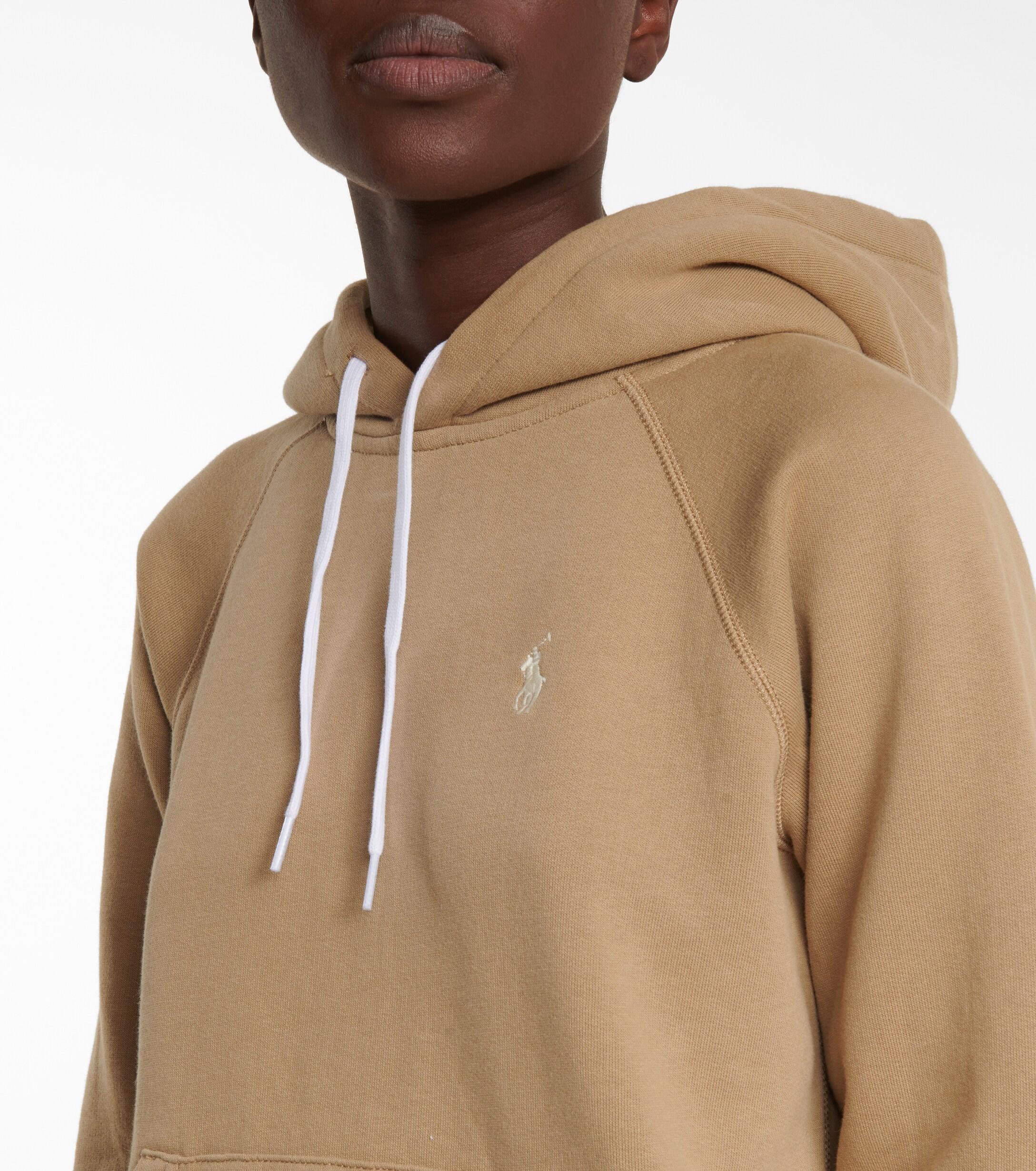 Polo Ralph Lauren Cotton-blend Hoodie in Natural | Lyst