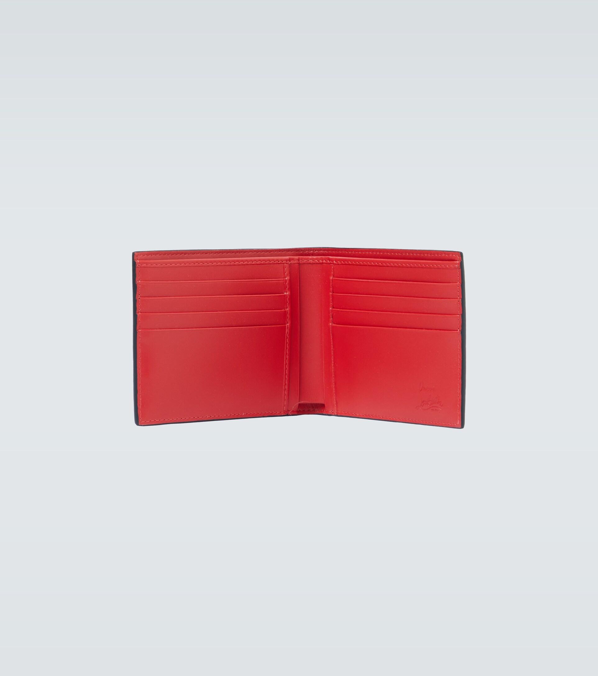 Christian Louboutin Coolcard Leather Wallet in Red Black (Red) for 