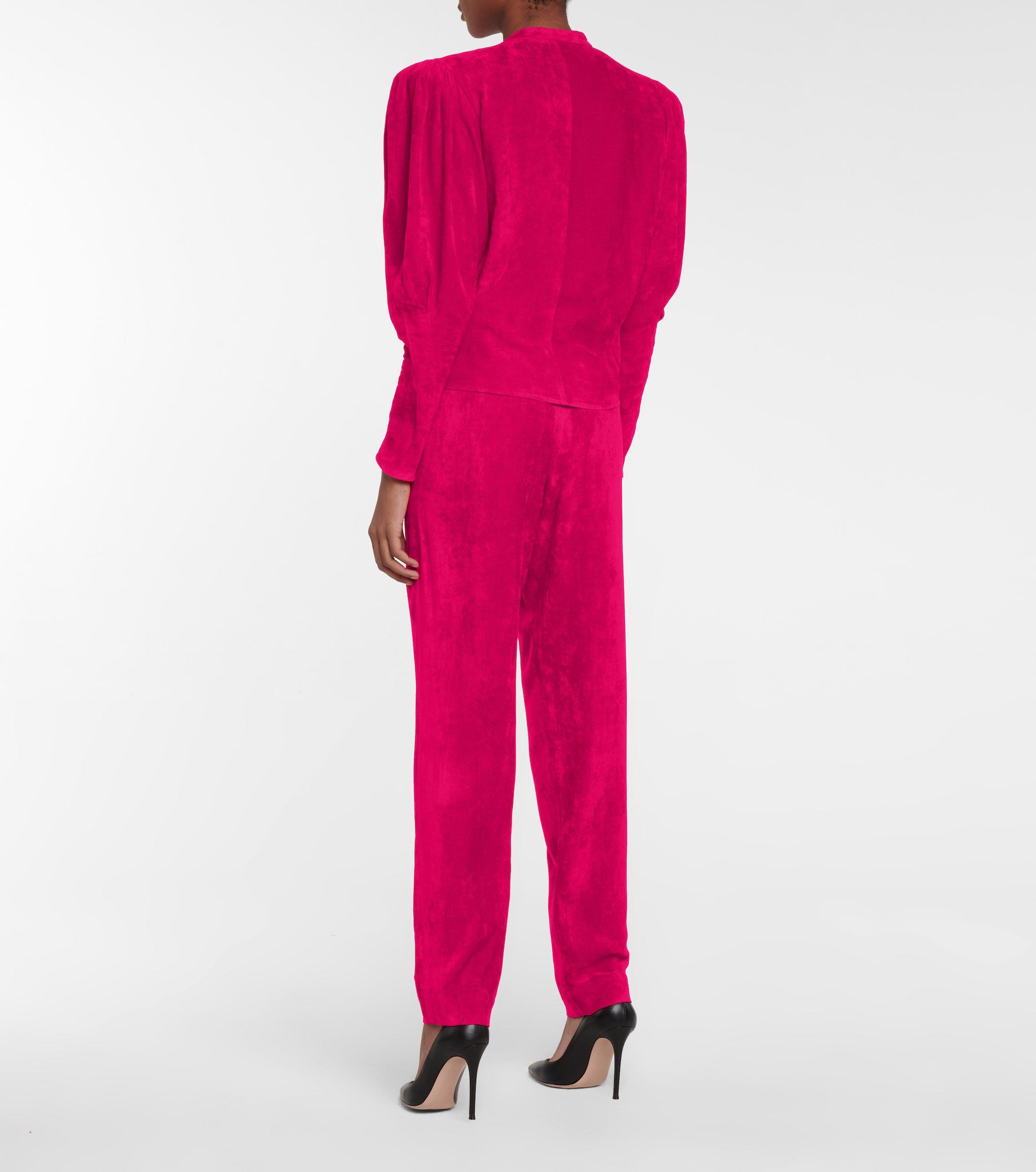 Isabel Marant Valeria Blouse in Pink - Lyst