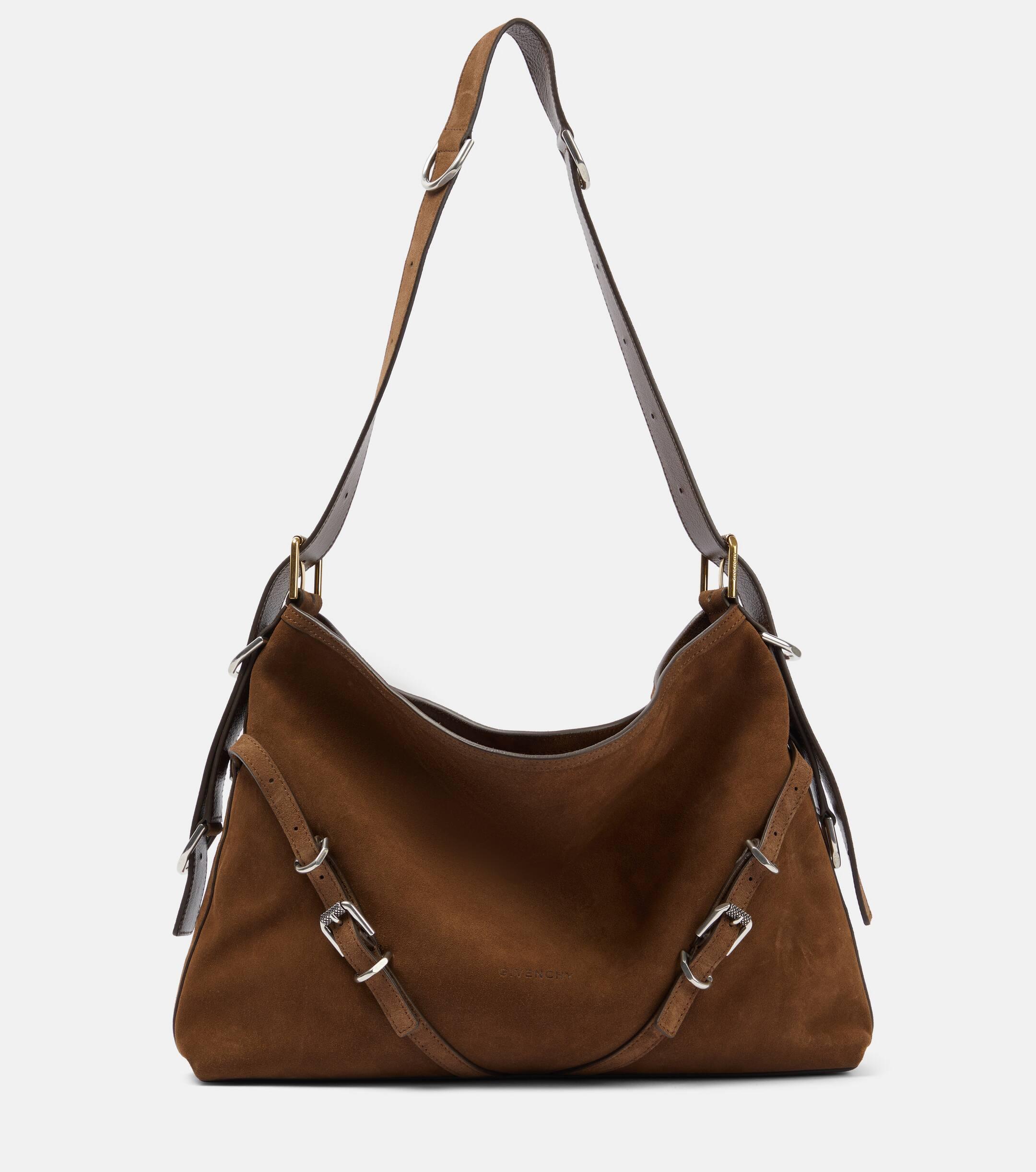 Givenchy Voyou Medium Suede Shoulder Bag in Brown Lyst Canada