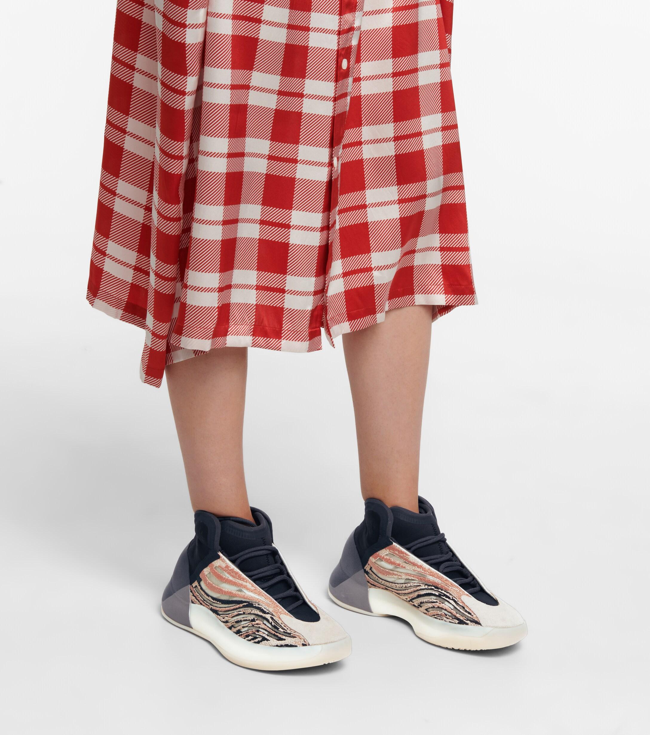 black and white checkered skirt yeezy