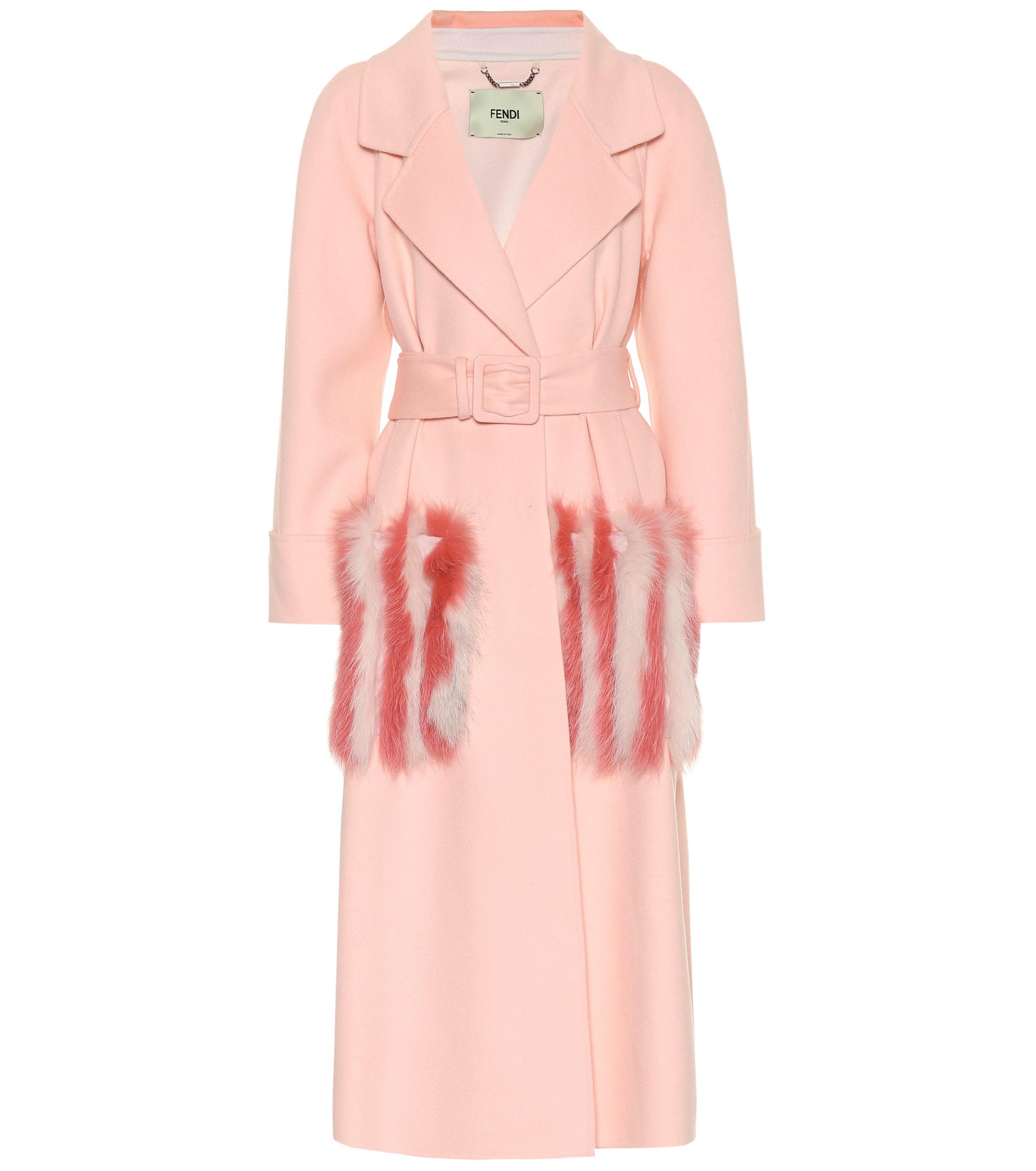 fendi pink coat