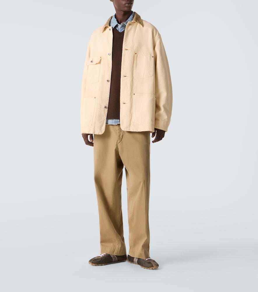A.PRESSE Vintage Cotton, Hemp, And Silk Field Jacket in Natural