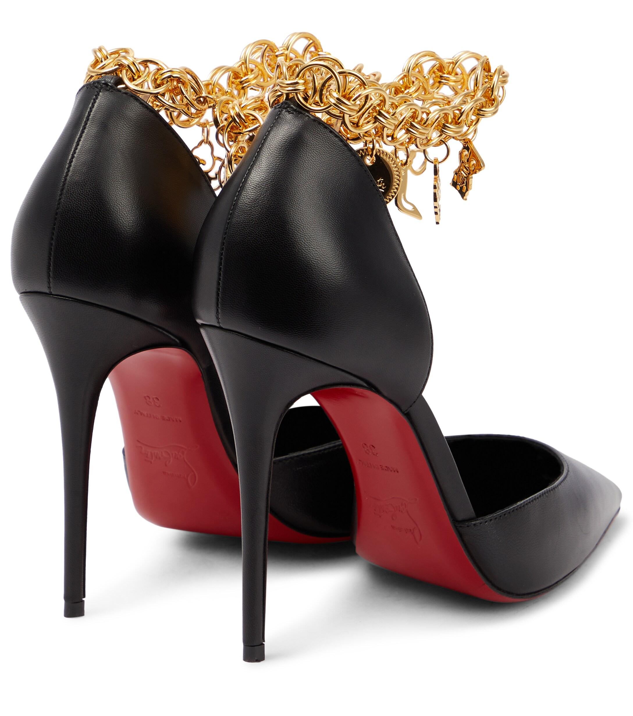 Christian Louboutin Gourmi 100 Embellished Leather Pumps | Lyst