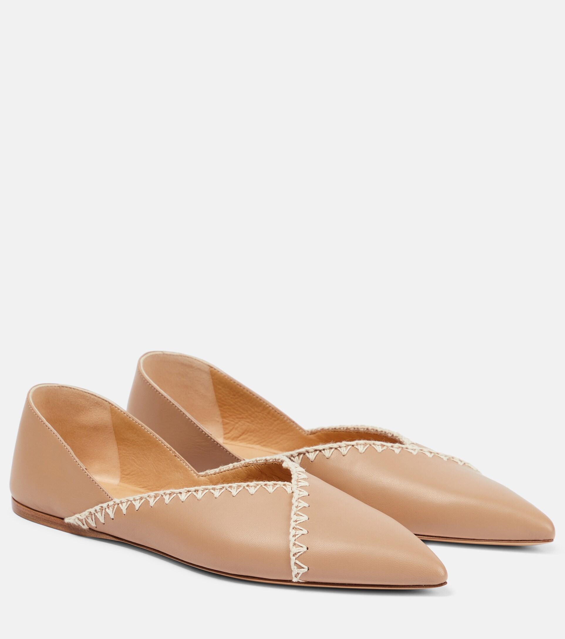 Gabriela Hearst Leather Ballet Flats in Natural Lyst