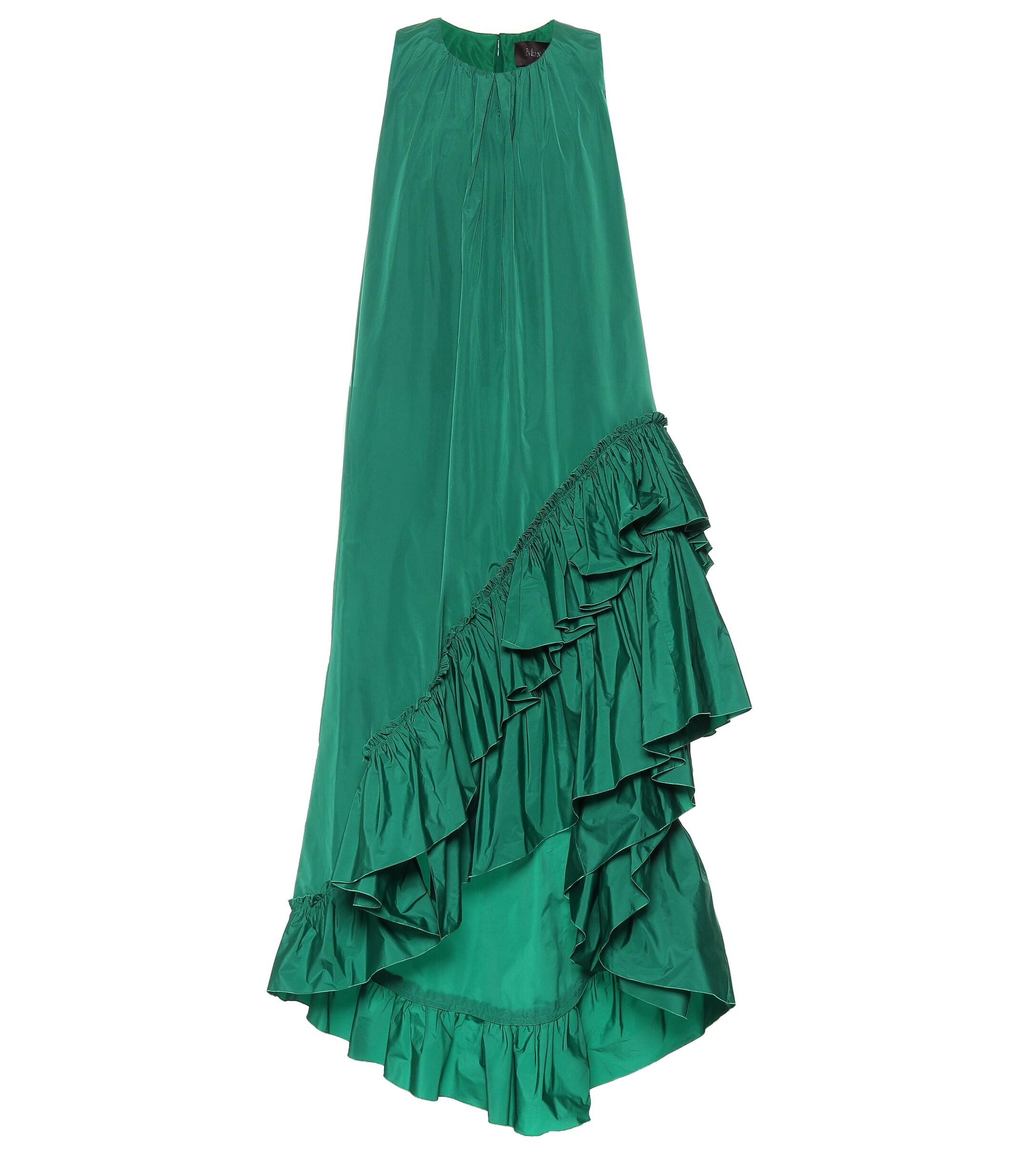 Max Mara Rumena Taffeta Dress in Green | Lyst Canada