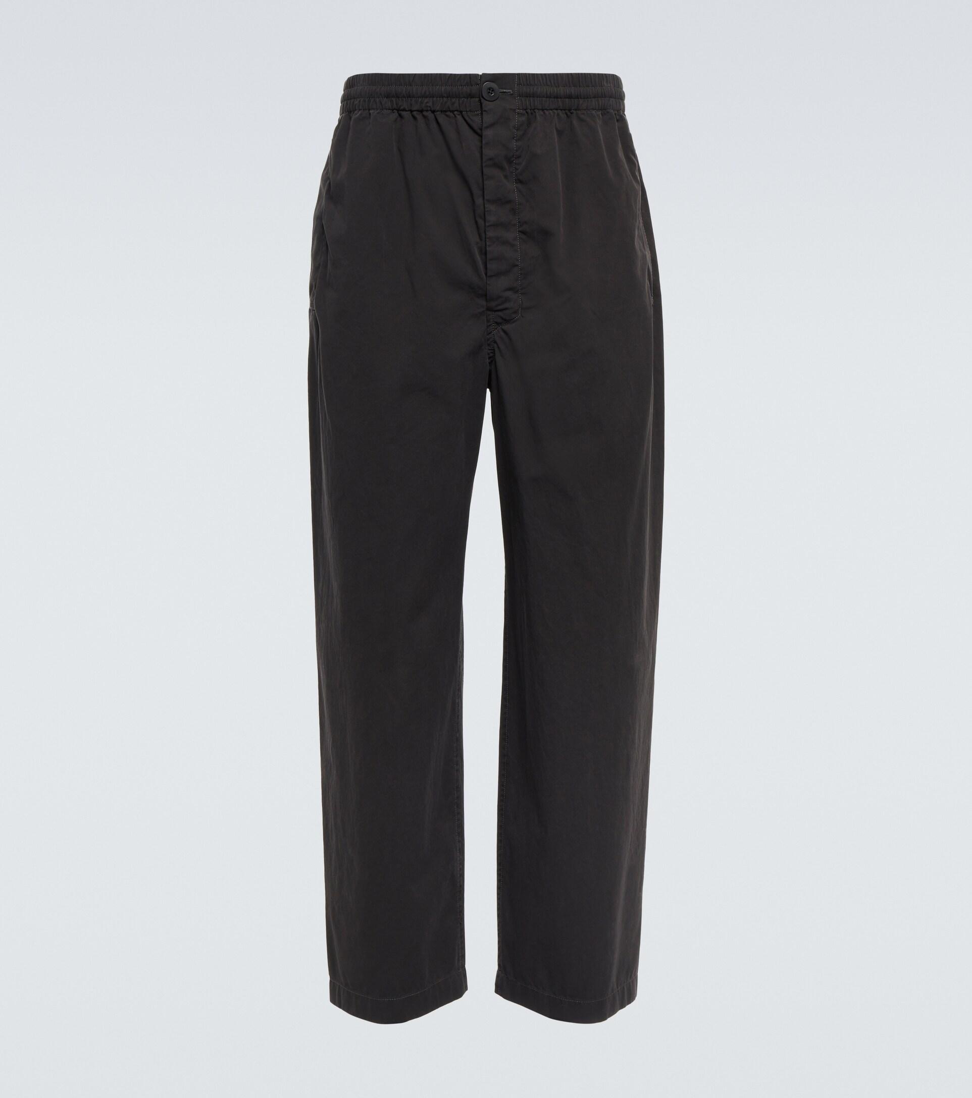 Lemaire Cotton Pants in Black for Men | Lyst