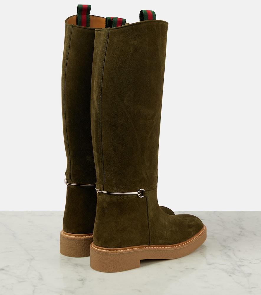 Gucci suede knee high boots hotsell