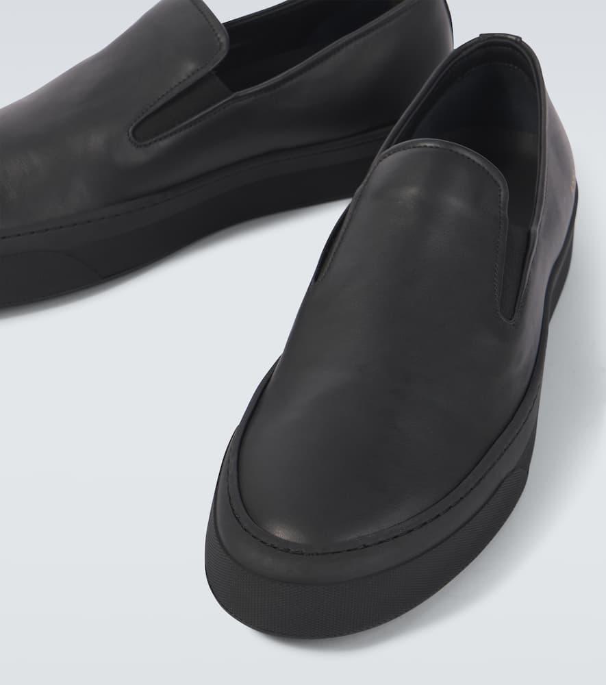 Common Projects Leather Slip-On Sneakers in Black for Men | Lyst